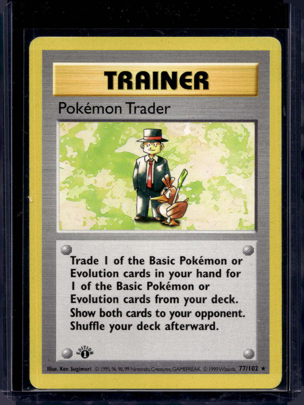 Pokemon Traider (Base Set - 1st Edition & Shadowless) 77/102 Raw