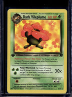 Dark Vileplume (Team Rocket's - 1 St Edition - Unlimited) 30/82 Raw