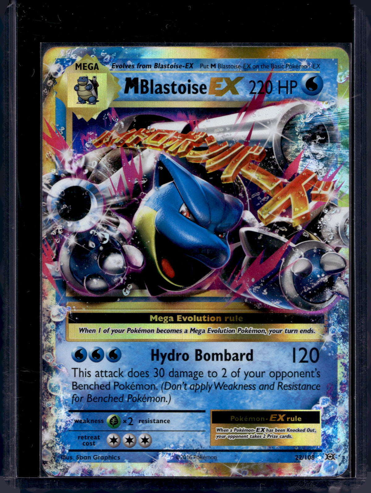 M Blastoise EX - Holofoil - 22/108 Raw