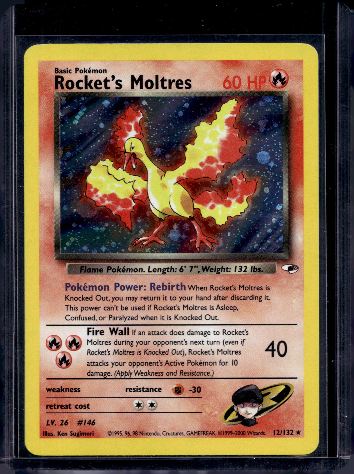 Rocket's Moltres (Gym Heroes) - Holofoil - 12/132 Raw