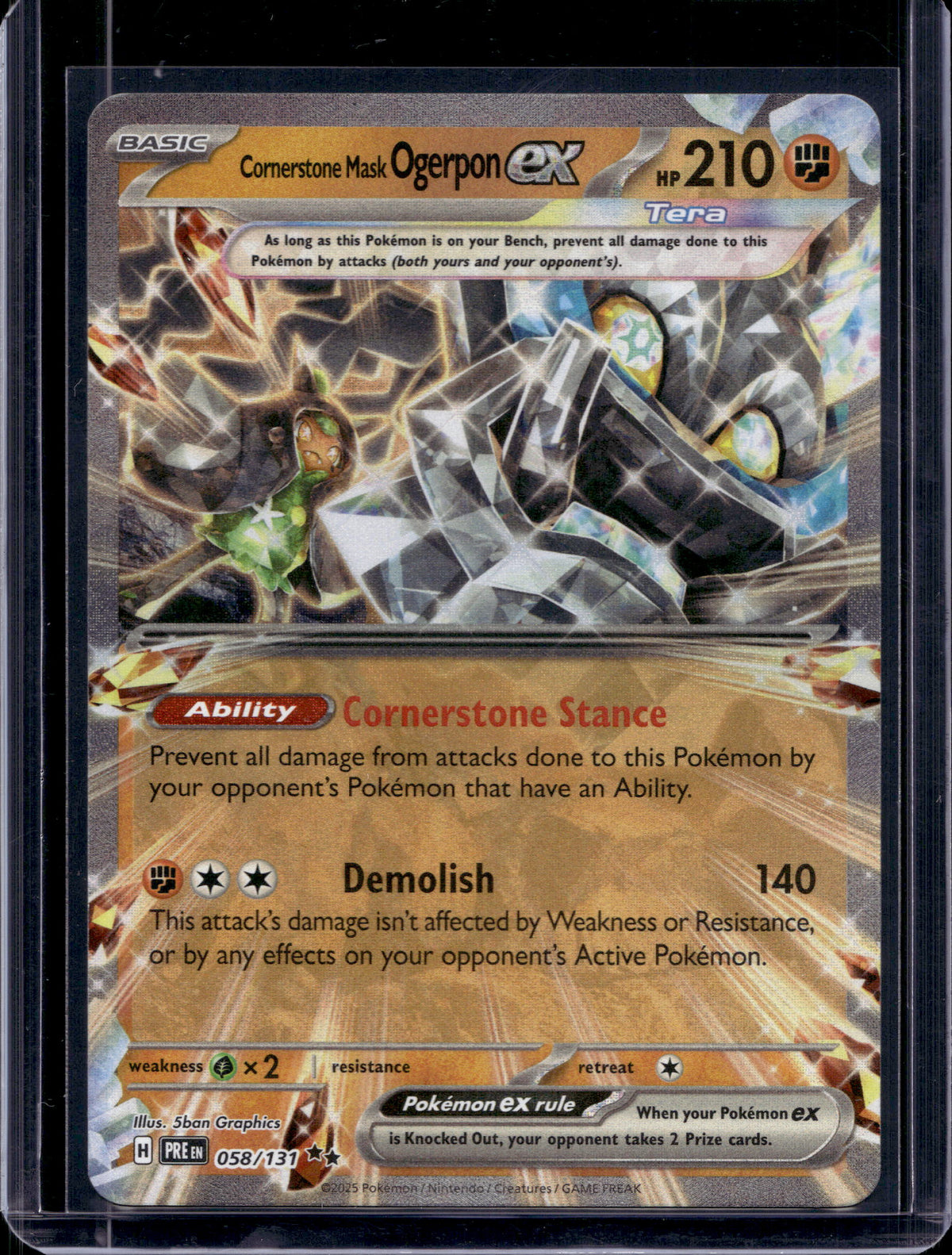 Cornerstone Mask Ogerpon Ex 058/131 Raw