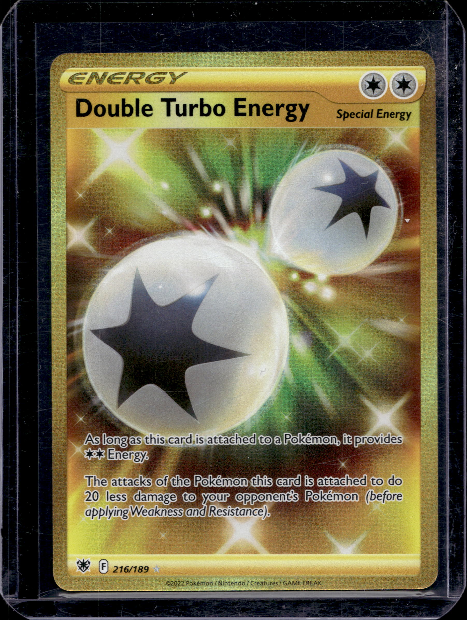 Double Turbo Energy 216/189 Raw RookieLegends