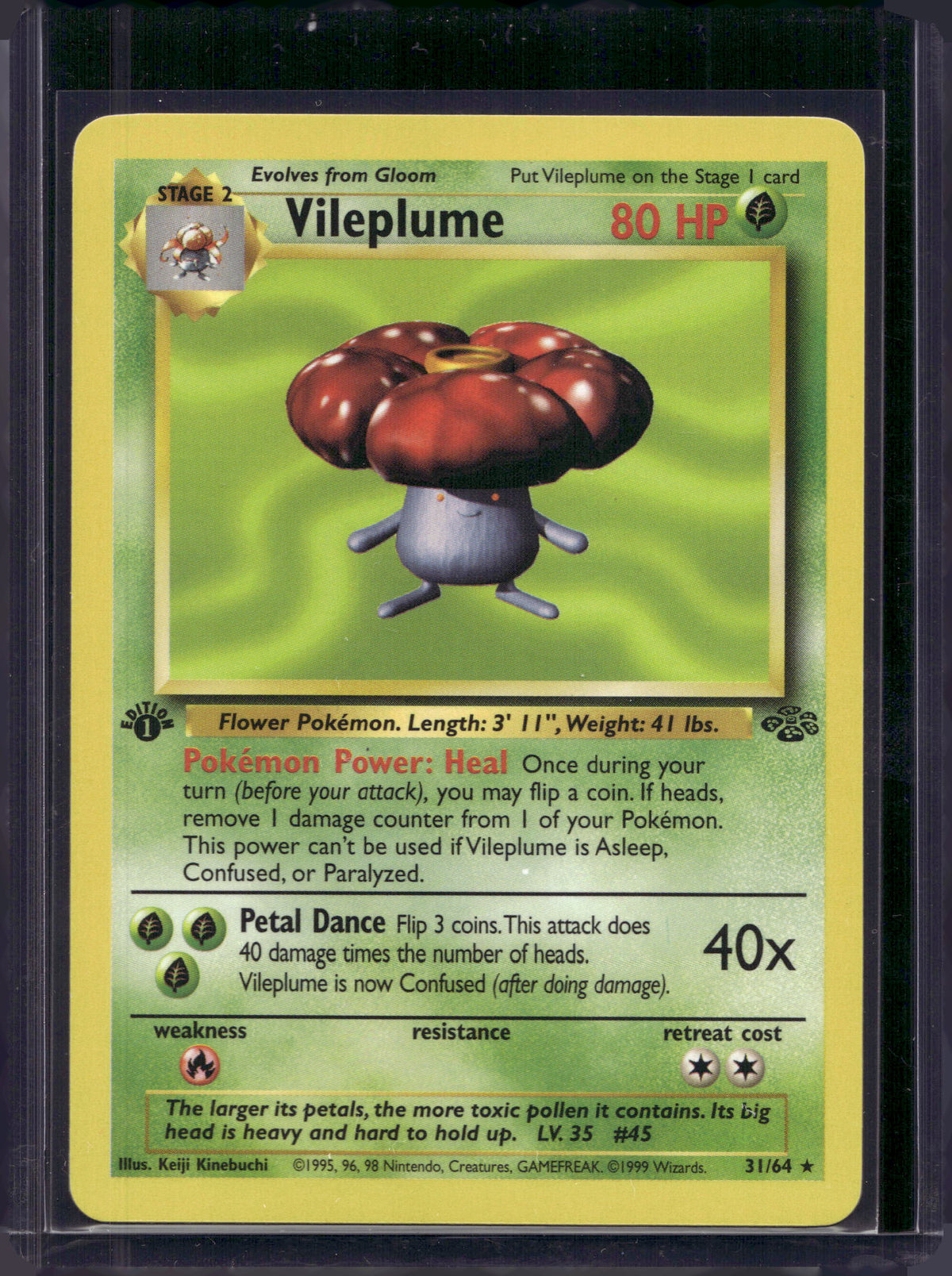 Vileplume (Jungle - 1st Edition Common) 31/64 Raw