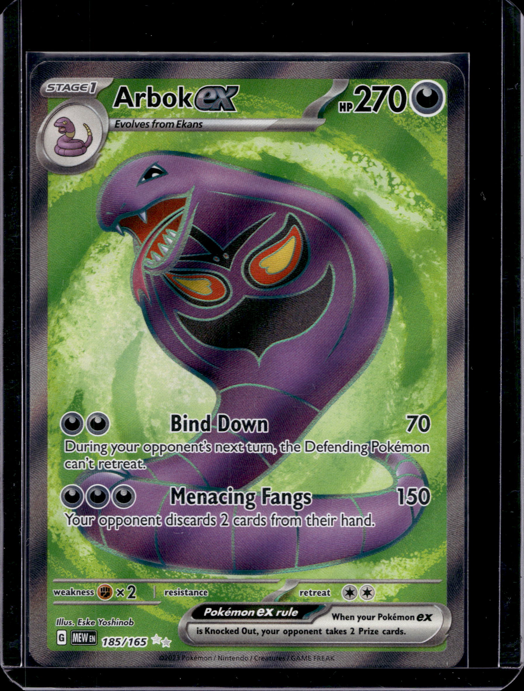 Arbok Ex 185/165 Raw RookieLegends