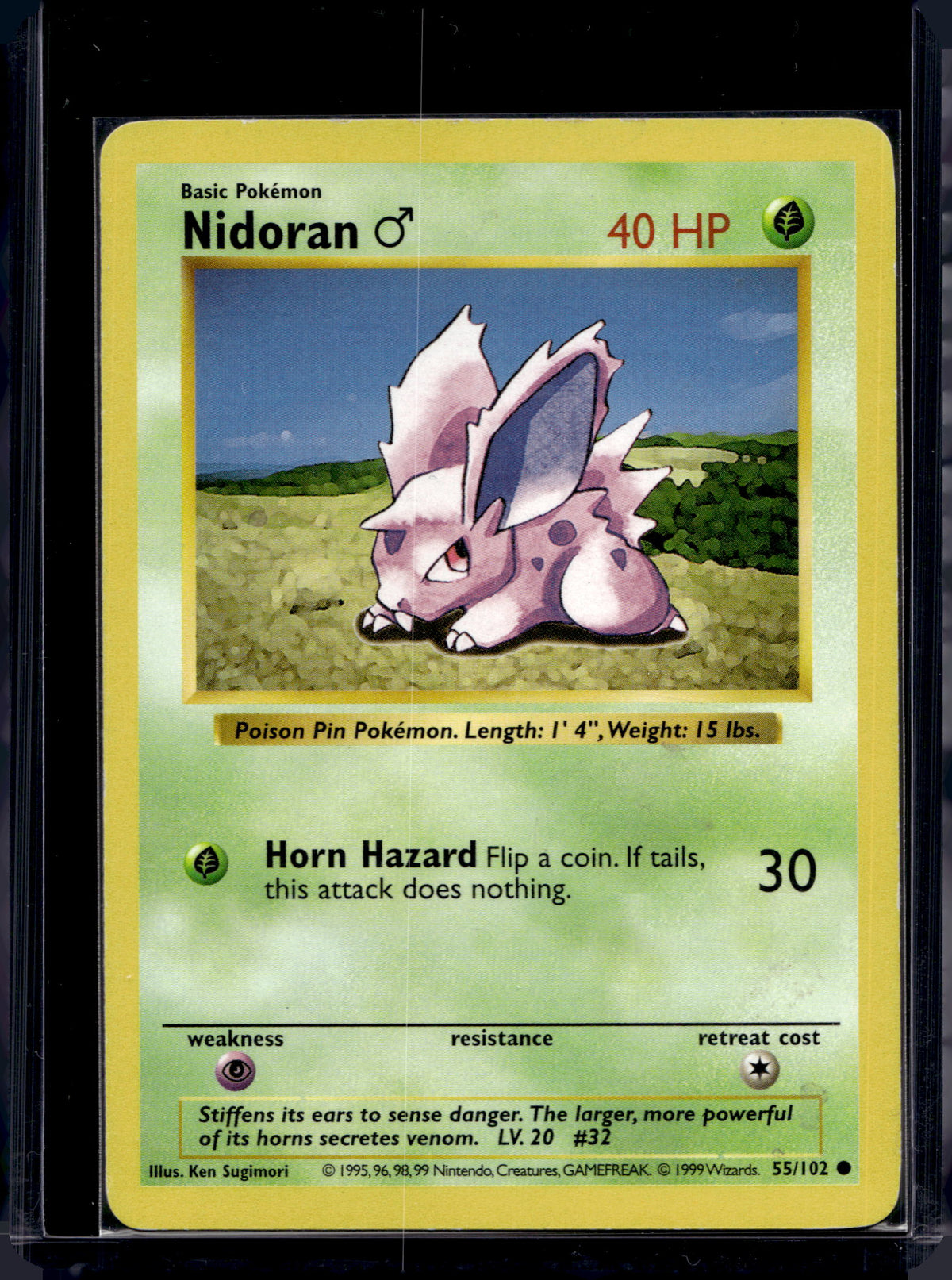 Nidoran M (Base Set - Shadowless) 55/102 Raw