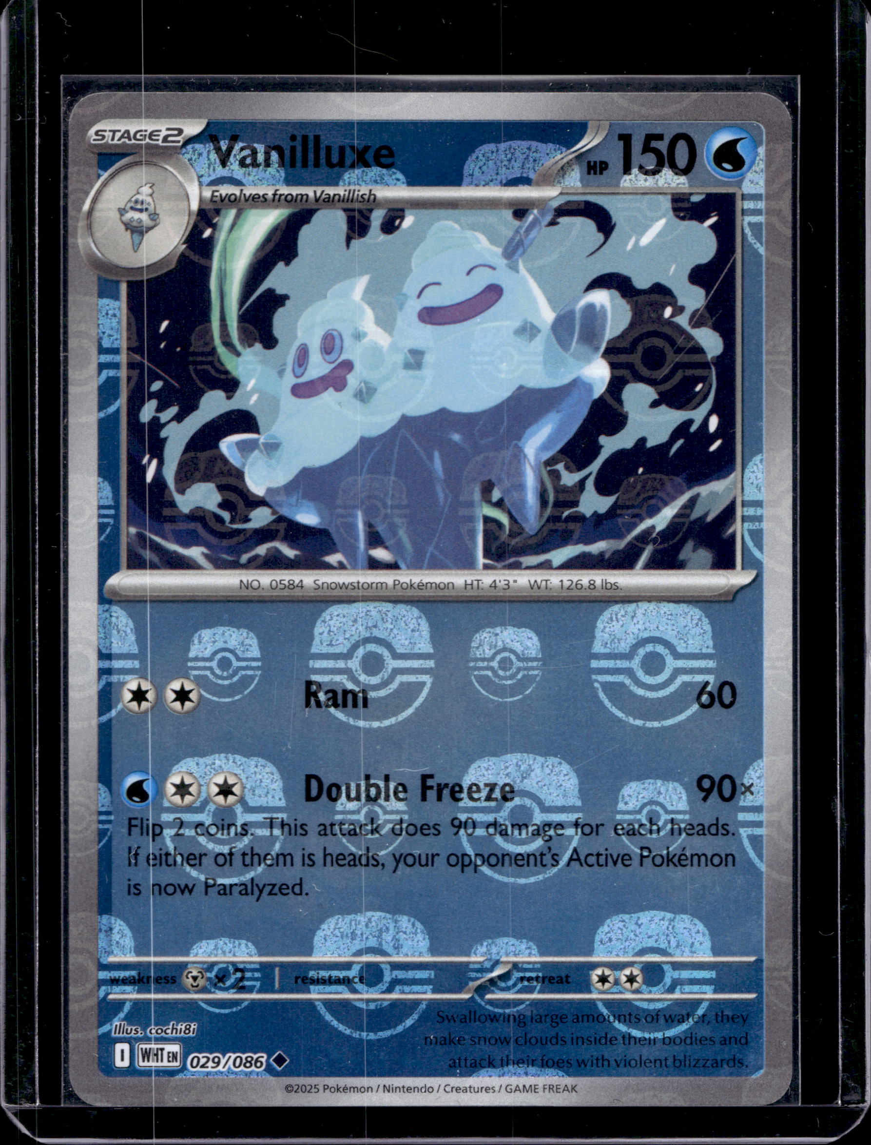 Vanilluxe (Master Ball Pattern) 029/086 Raw RookieLegends