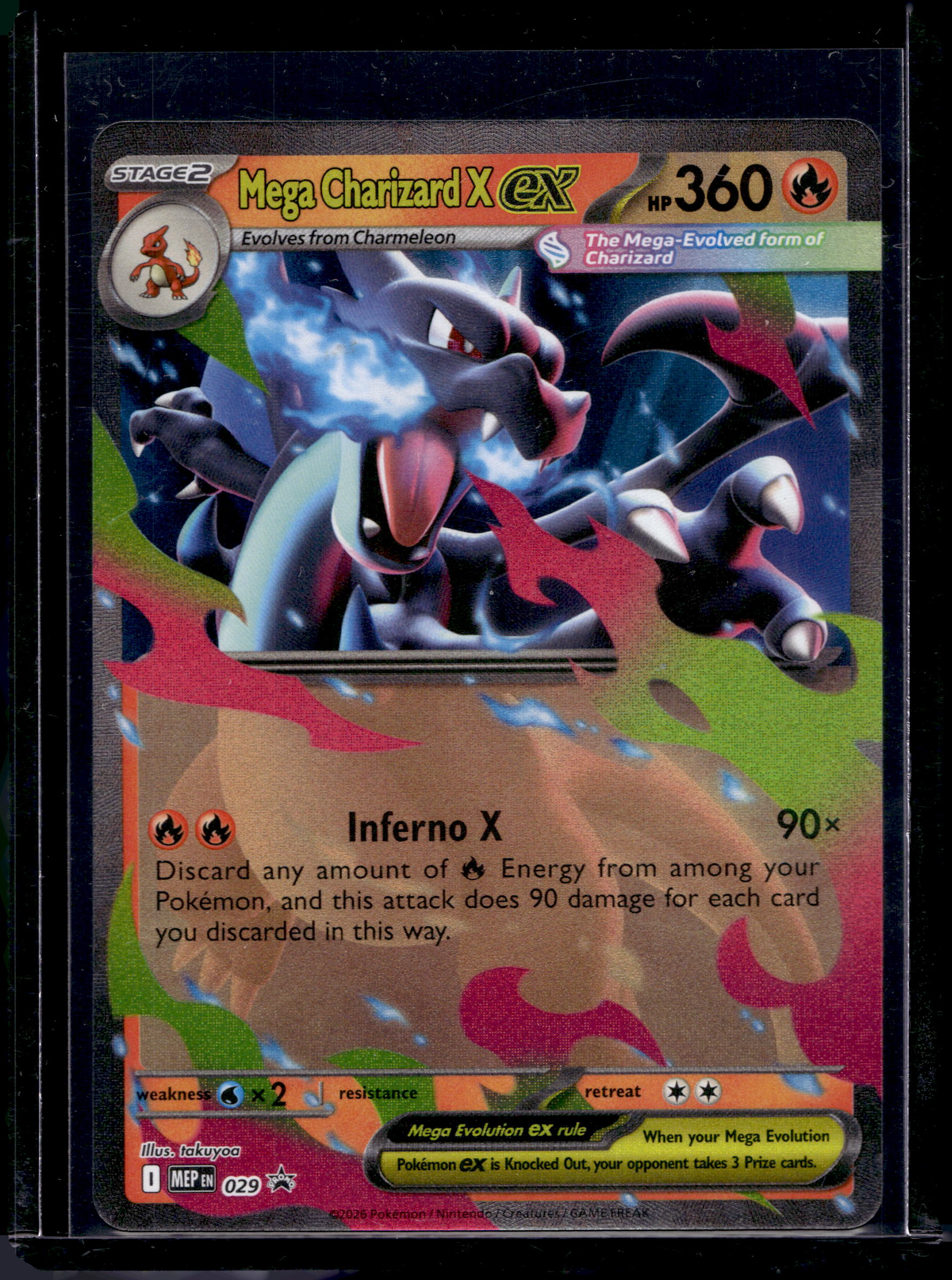 Mega Charizard X Ex 029 Raw RookieLegends