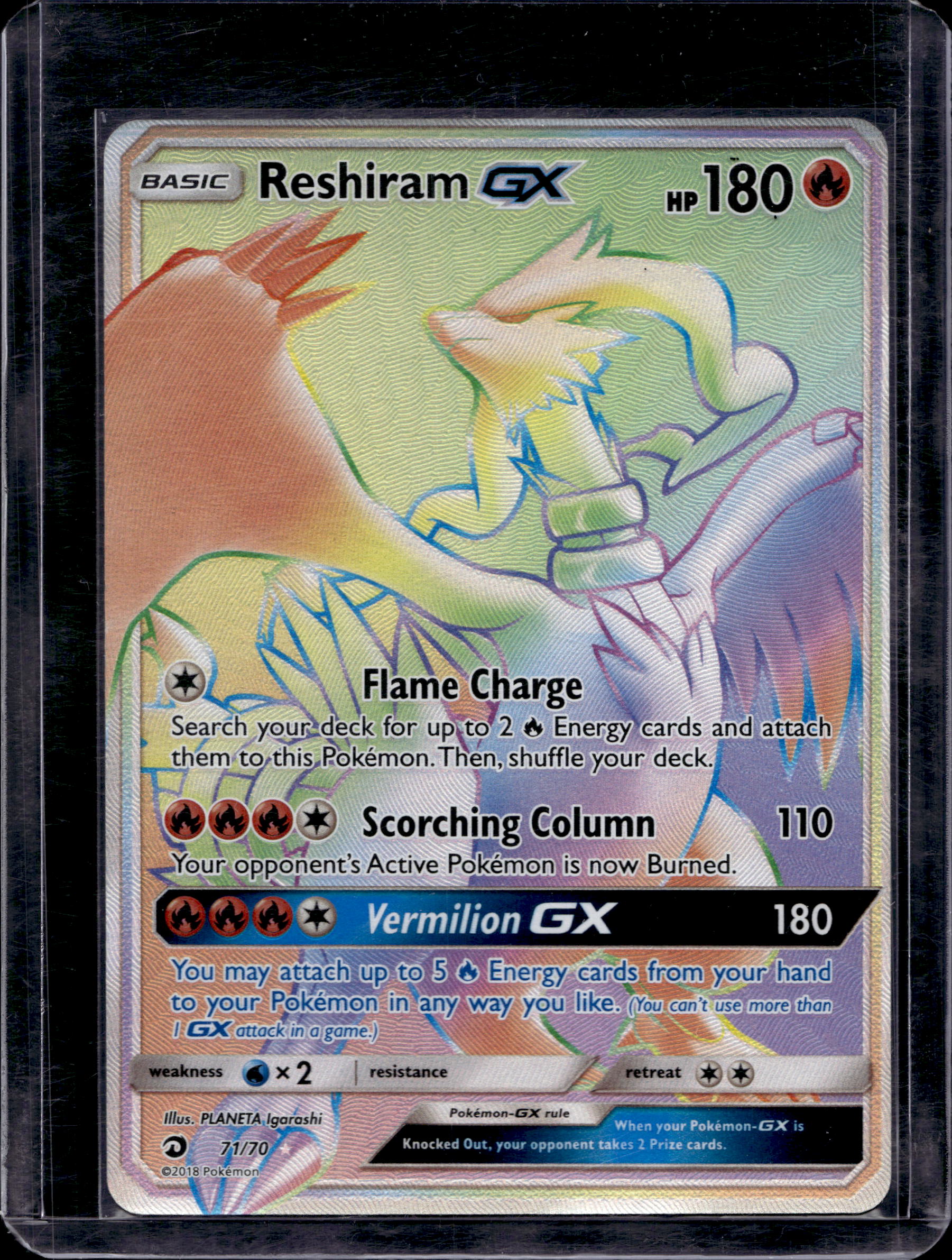 Reshiram Gx 71/70 Raw RookieLegends