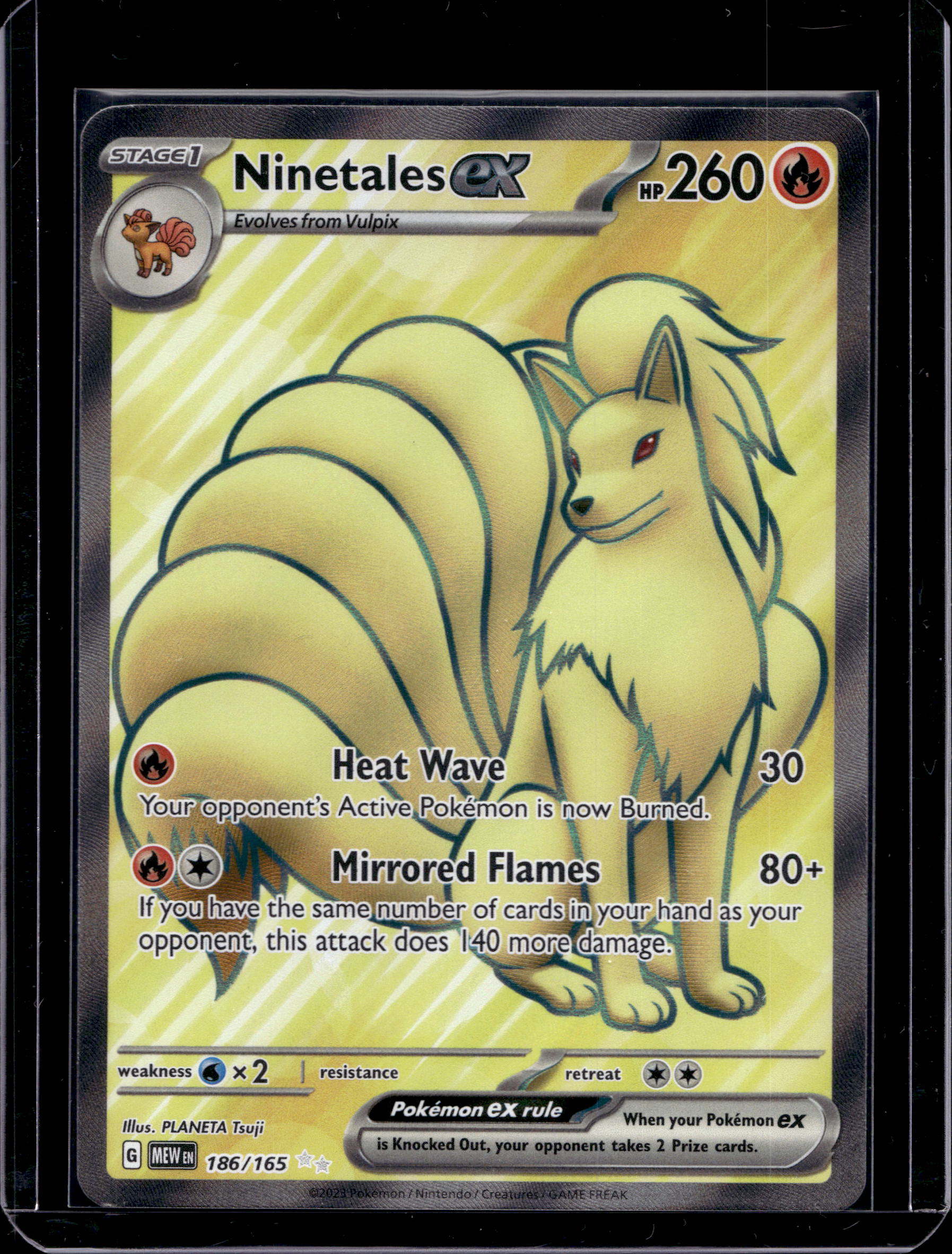 Ninetales Ex 186/165 Raw RookieLegends