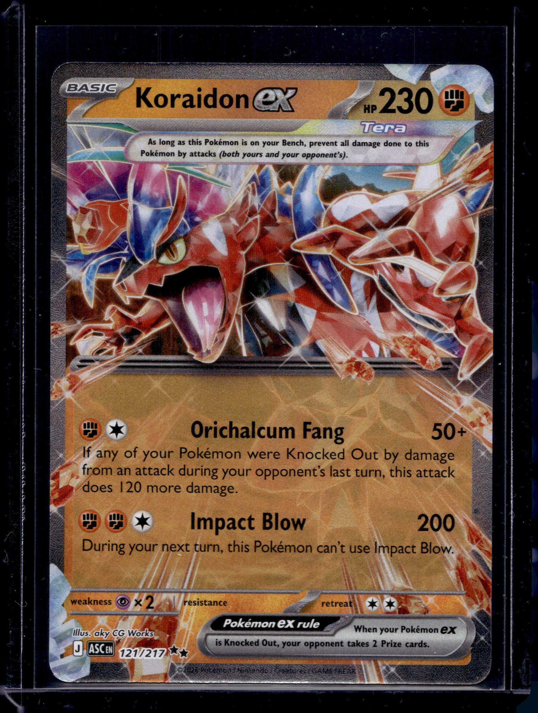 Koraidon Ex 121/217 Raw RookieLegends
