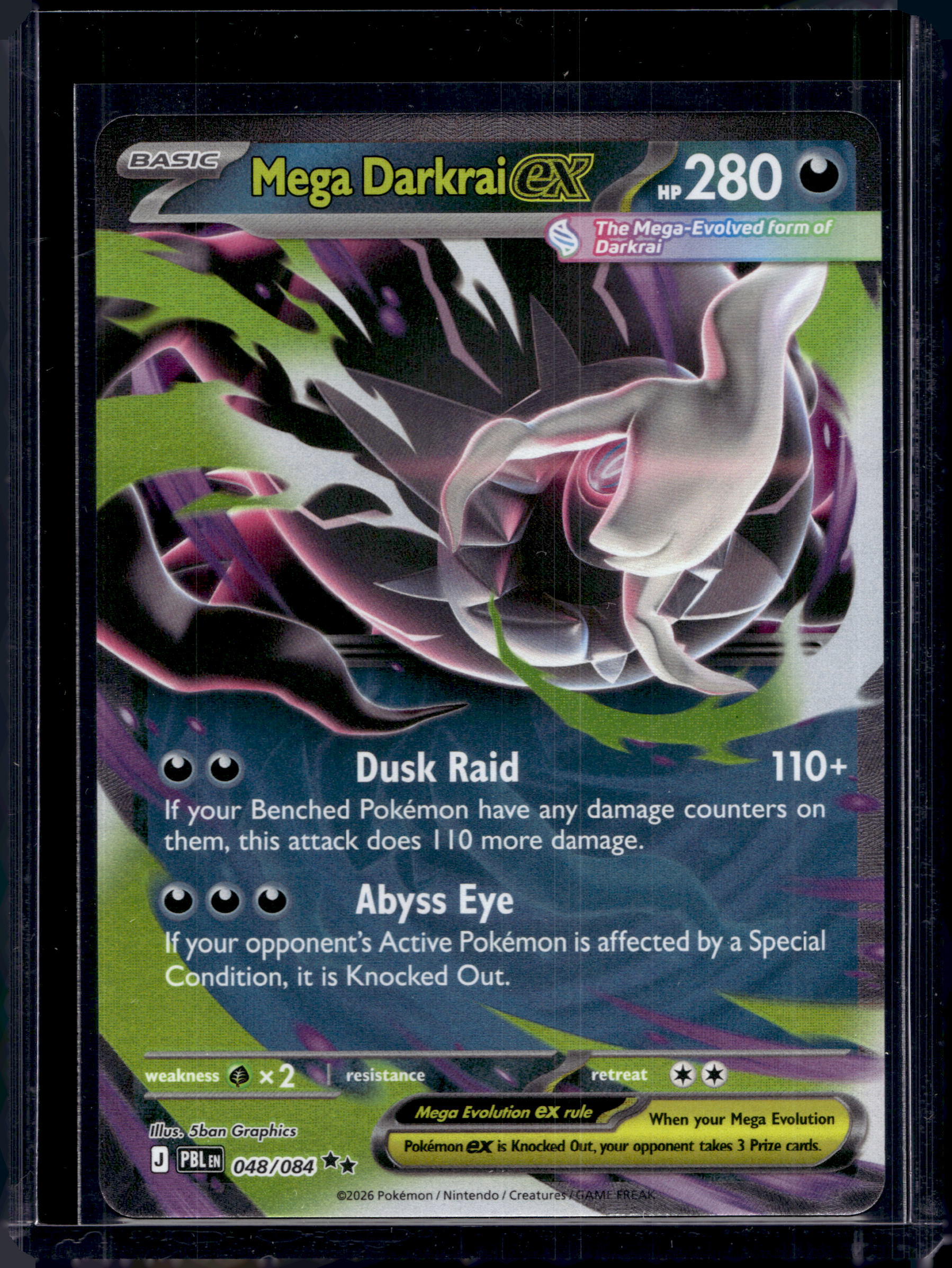 Mega Darkrai ex 048/084 Raw RookieLegends