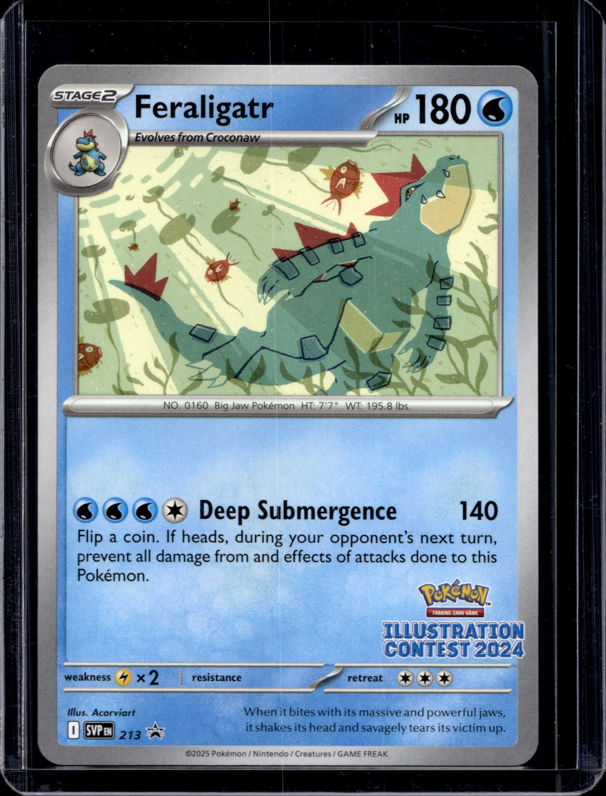 Feraligatr (Illustration Contest 2024) 213 Raw RookieLegends