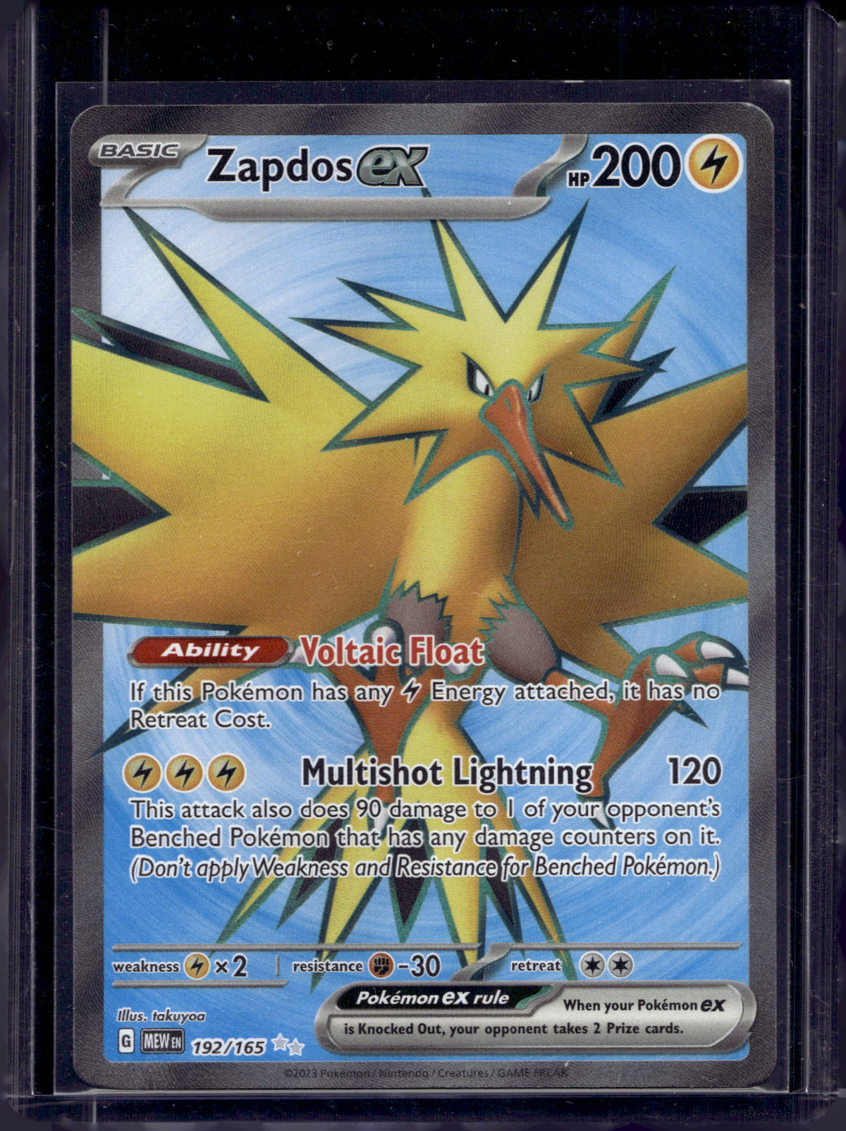 Zapdos Ex 192/165 Raw