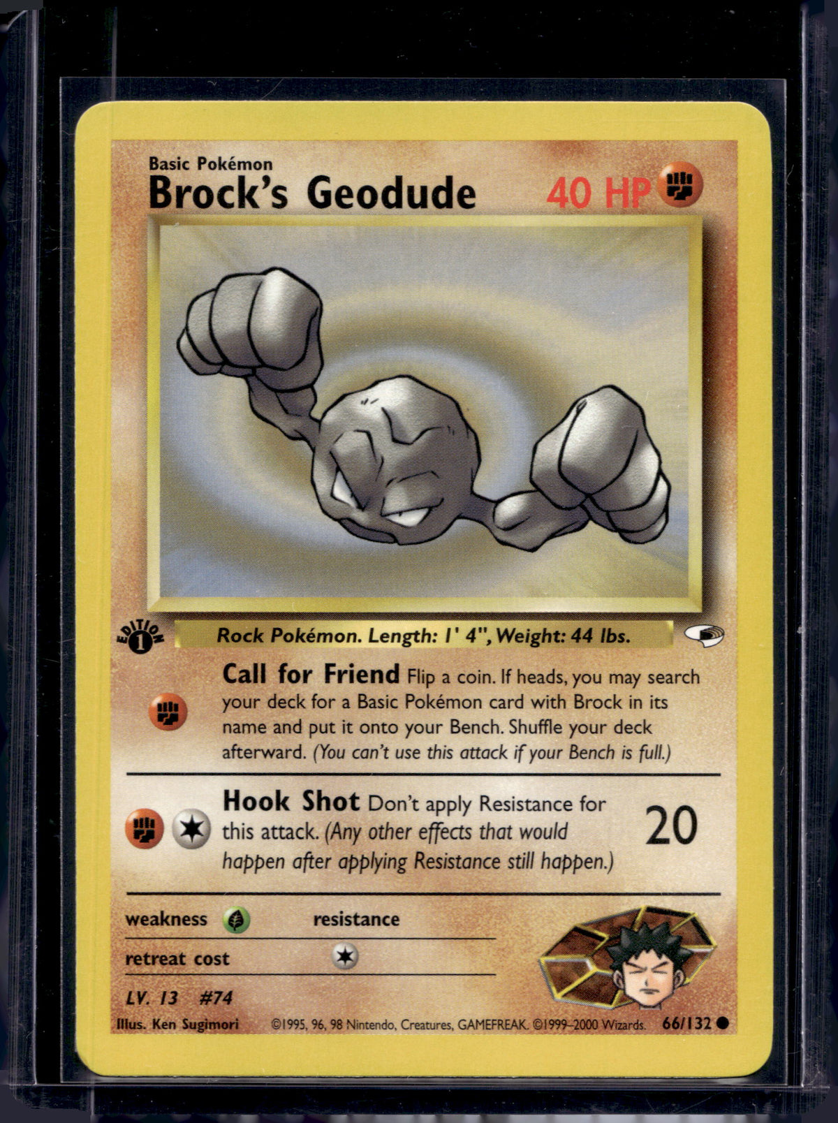 Brock's Geodude  (Gym Heroes - 1 St Edition Common) 66/132 Raw
