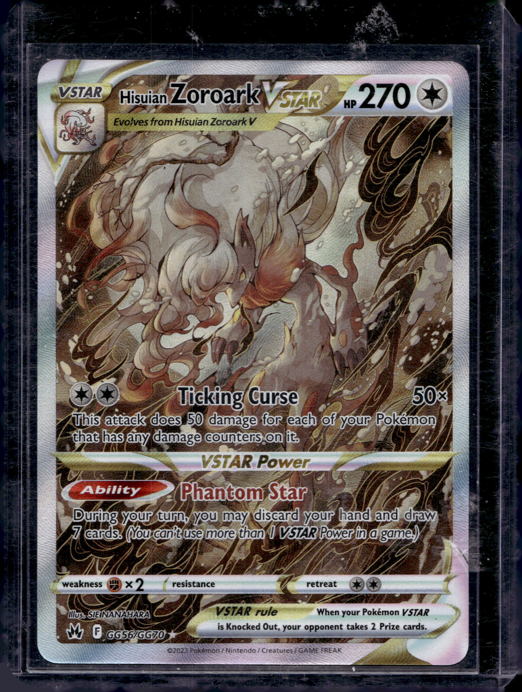 Hisuian Zoroark VSTAR GG56/GG70 Raw