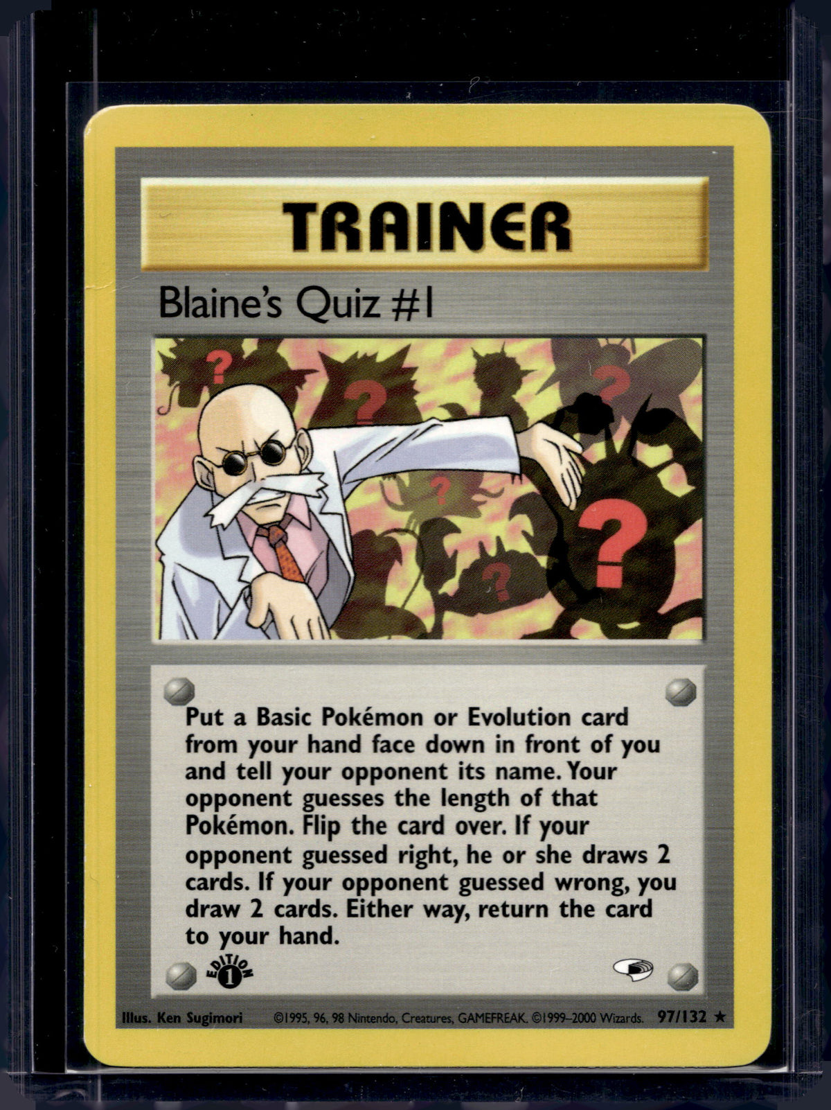 Blaine's Quiz #1  (Gym Heroes - 1 St Edition Common) 97/132 Raw