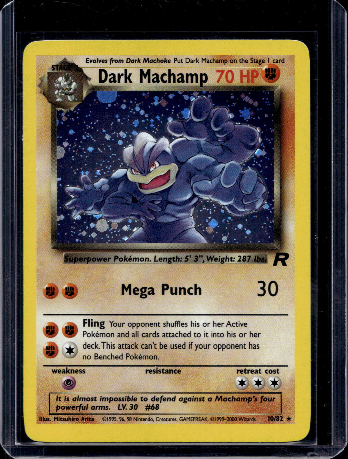 Dark Machamp (Team Rocket's - Unlimited Holo) 10/82 Raw