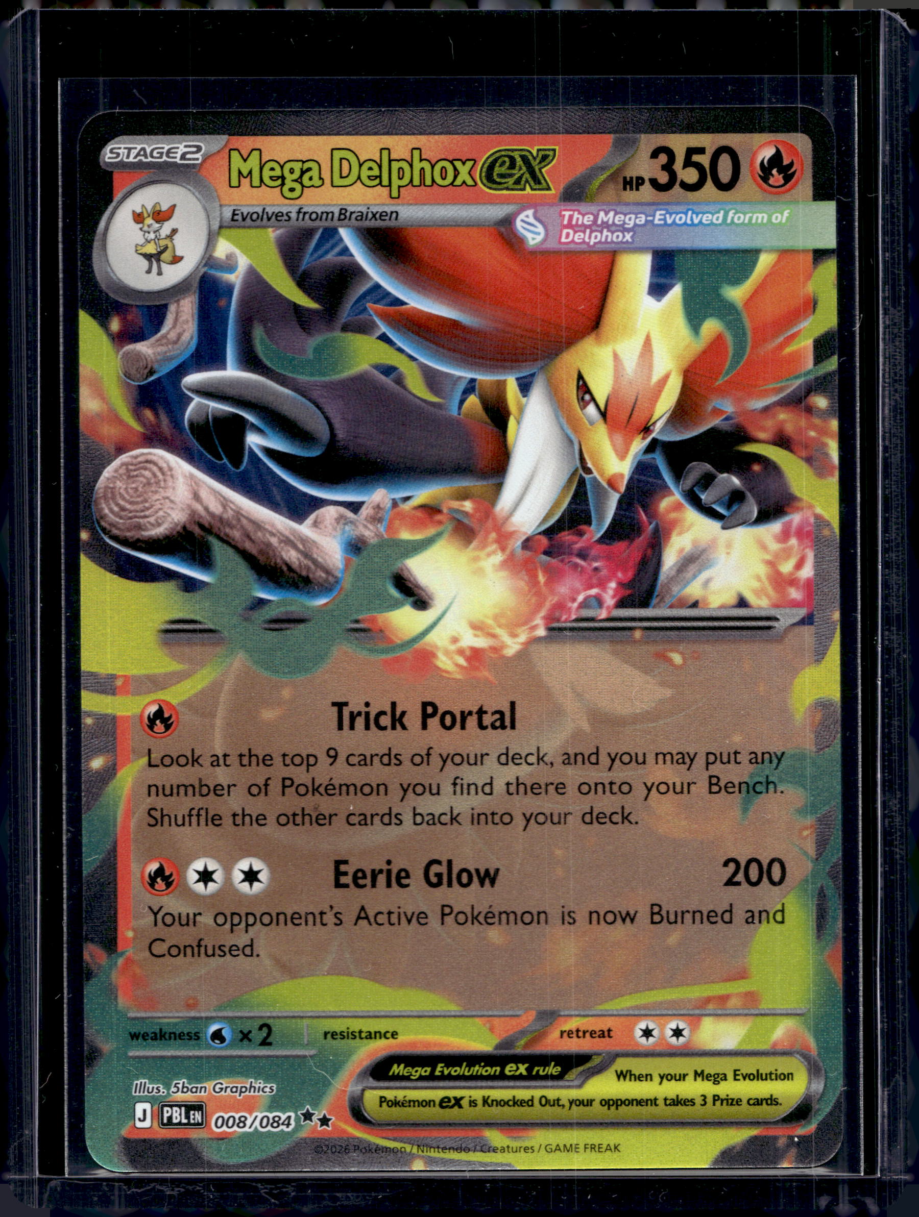 Mega Delphox ex 008/084 Raw RookieLegends