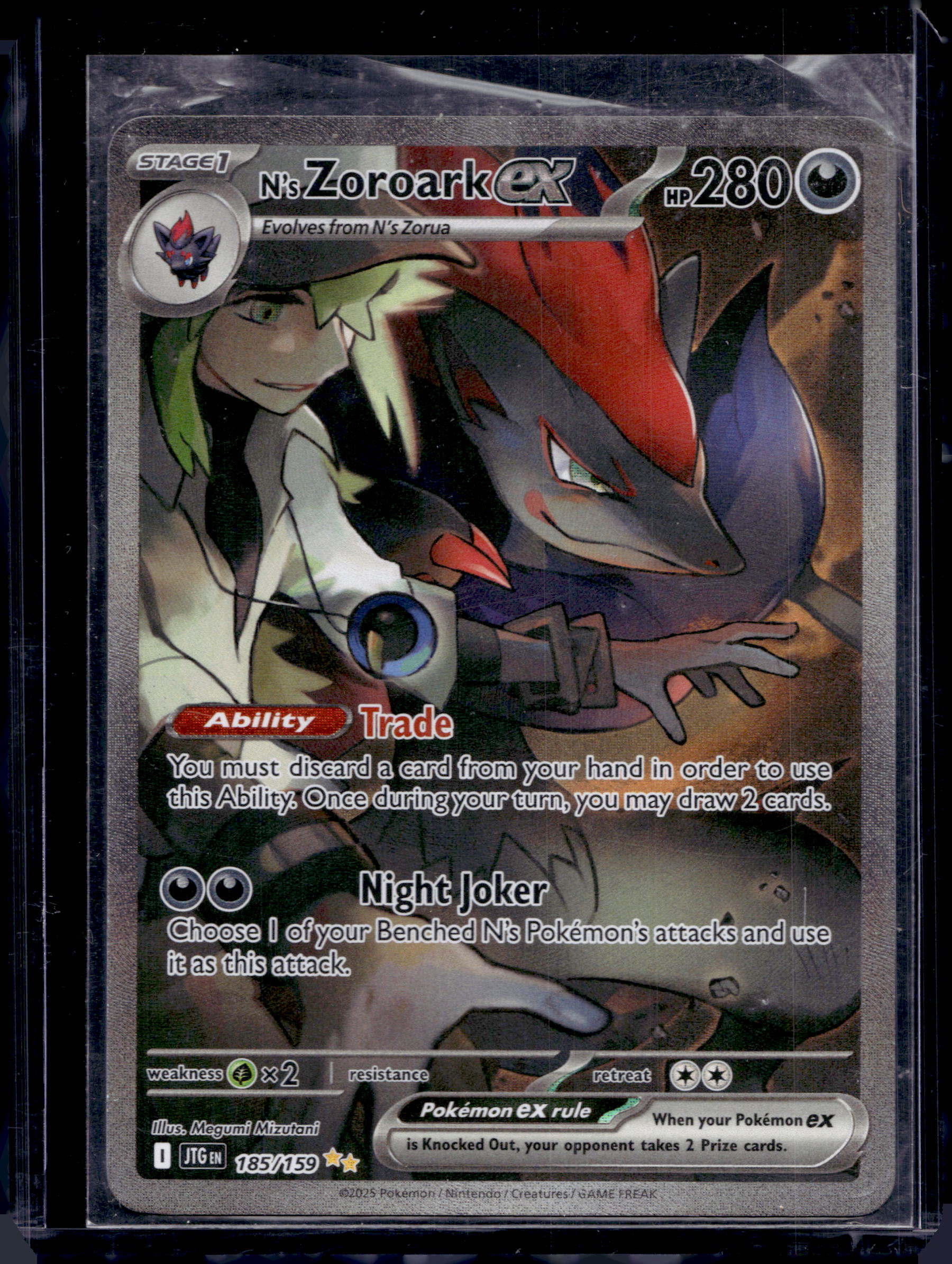 N's Zoroark ex 185/159 Raw RookieLegends