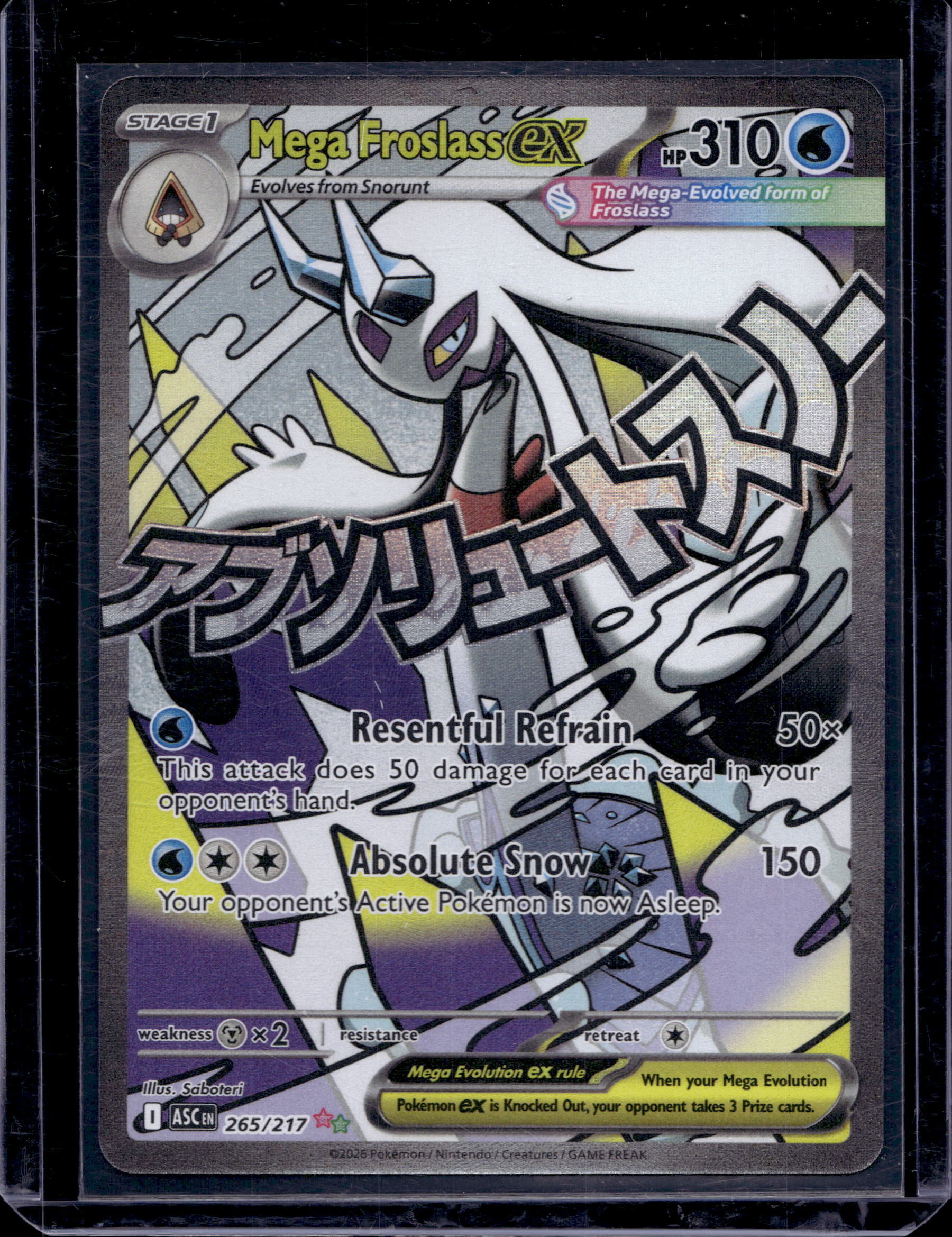 Mega Froslass Ex 265/217 Raw RookieLegends