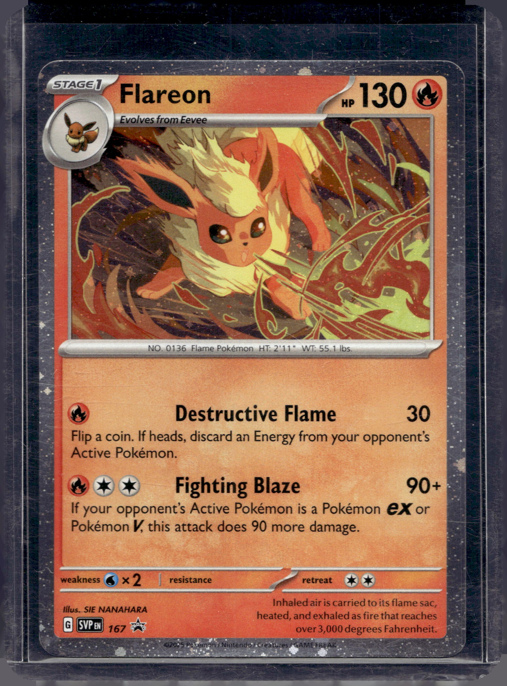 Flareon - Cosmos Holo 167 Raw RookieLegends