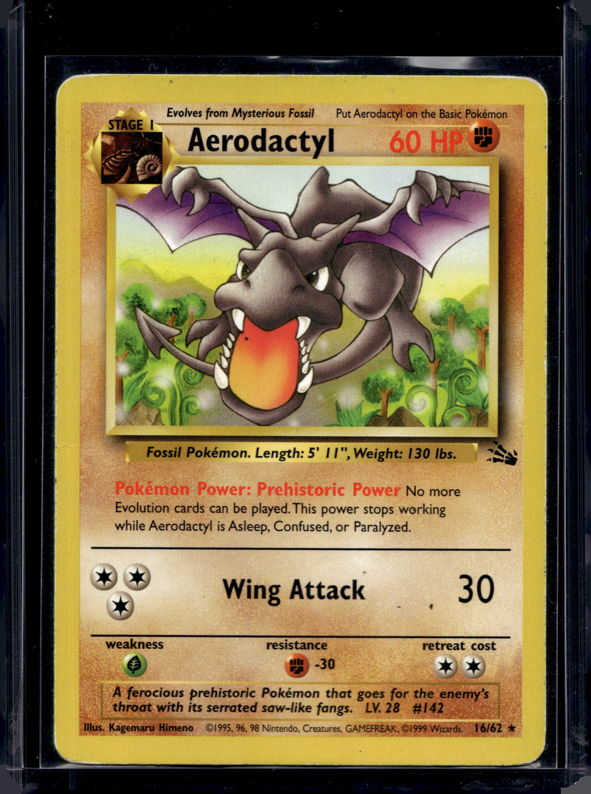 Aerodactyl (Fossil - Unlimited) 16/62 Raw