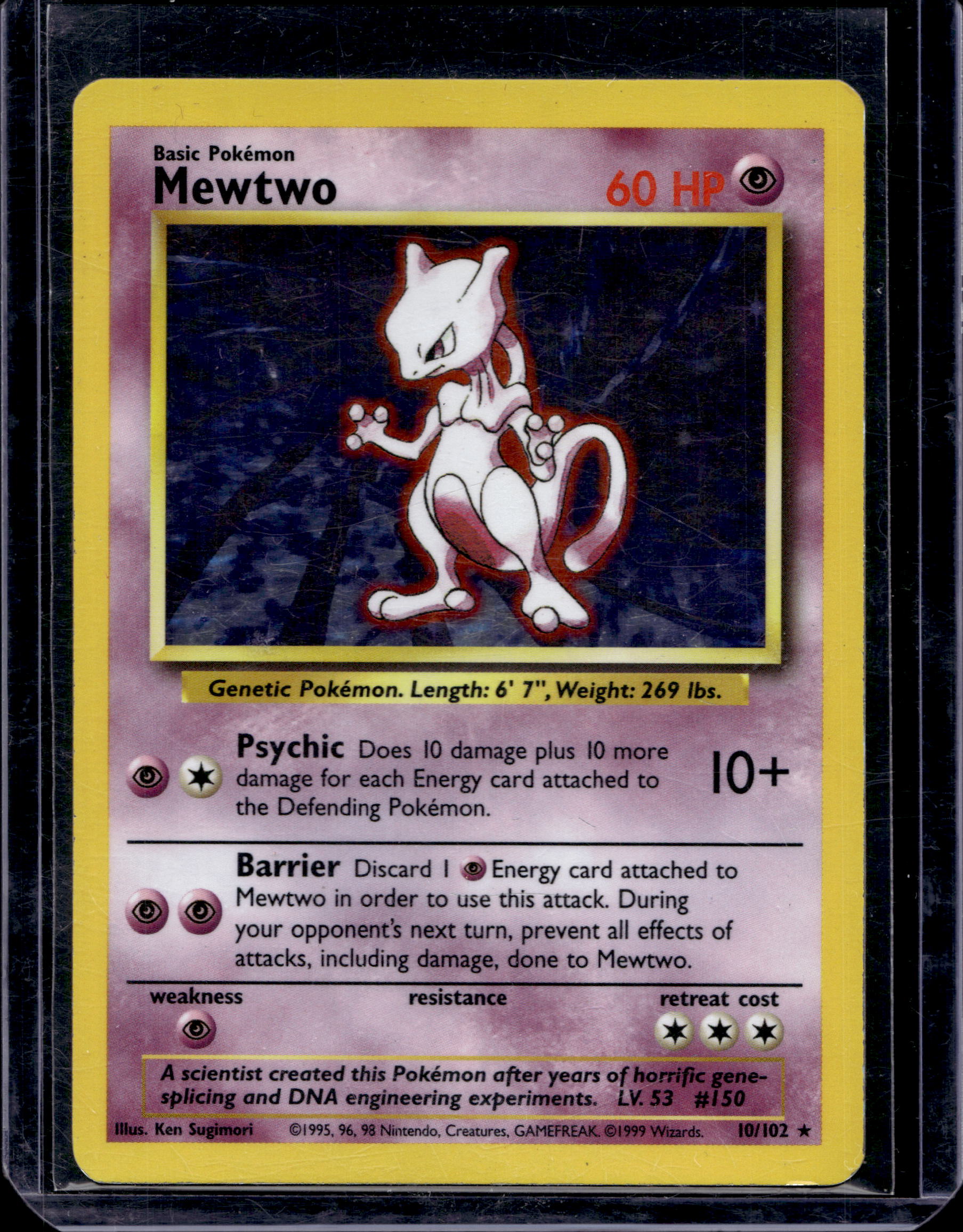 Mewtwo - Base Set Unlimited 10/102 Raw RookieLegends