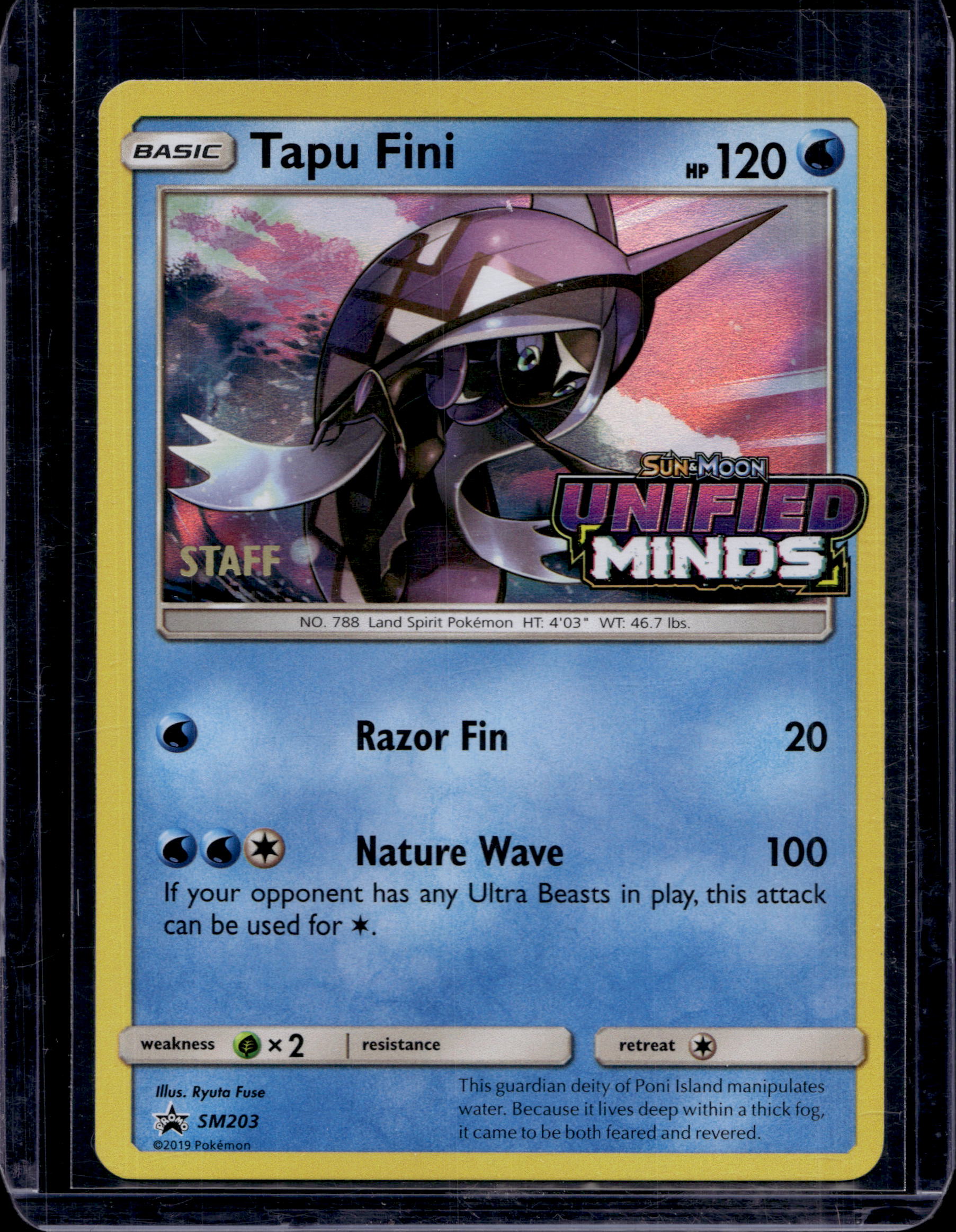 Tapu Fini (Staff Prerelease) SM203 Raw
