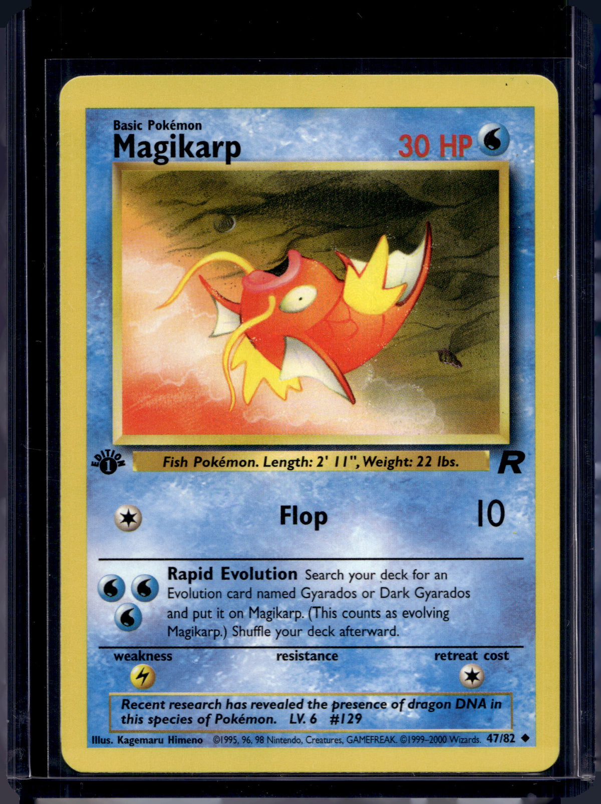Magikarp (Team Rocket's - 1 St Edition - Unlimited) 47/82 Raw