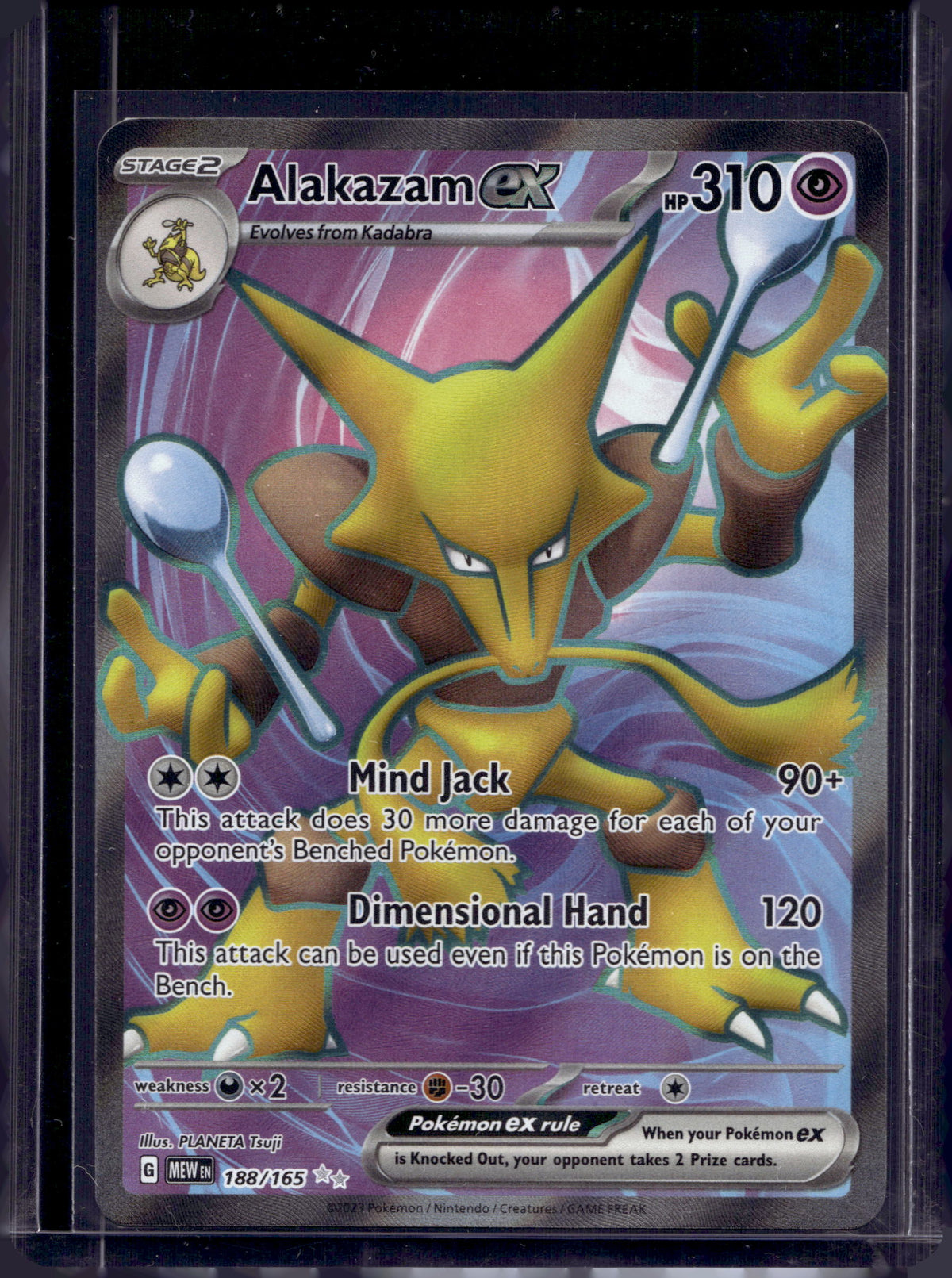 Alakazam Ex 188/165 Raw