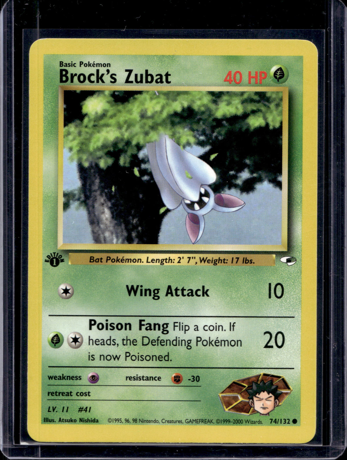 Brock's Zubat  (Gym Heroes - 1 St Edition Common) 74/132 Raw