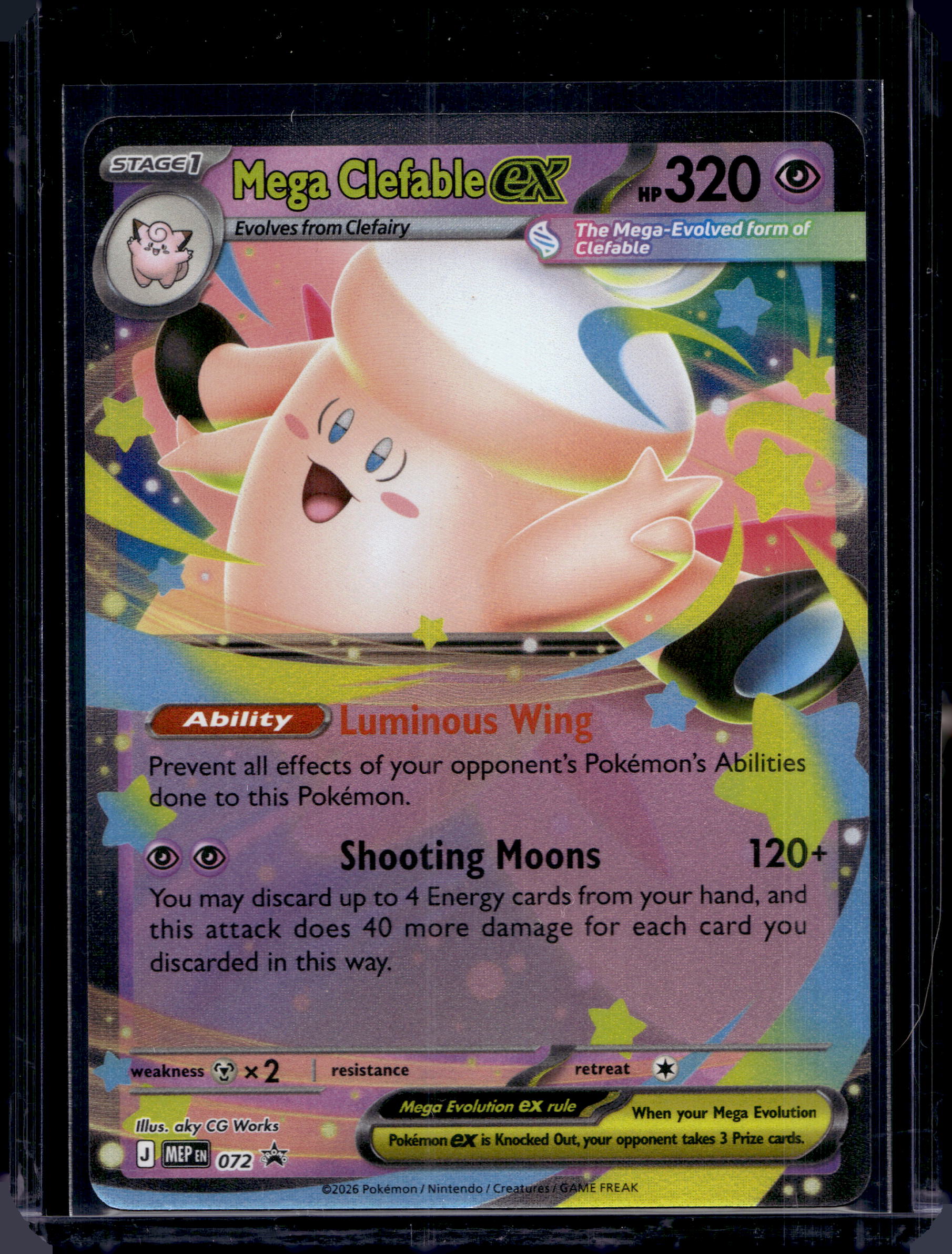 Mega Clefable ex 072 Raw