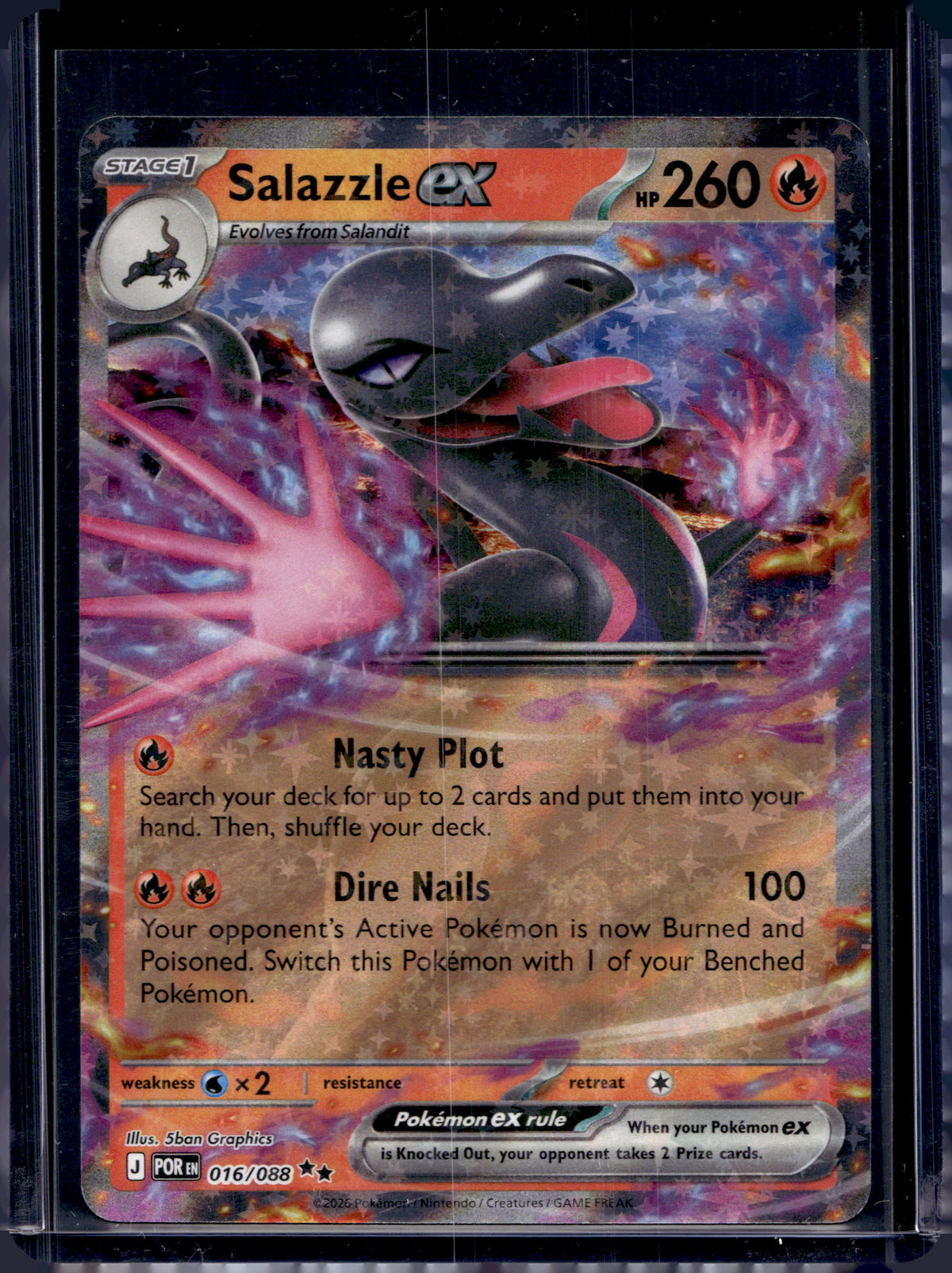 Salazzle ex 016/088 Raw RookieLegends