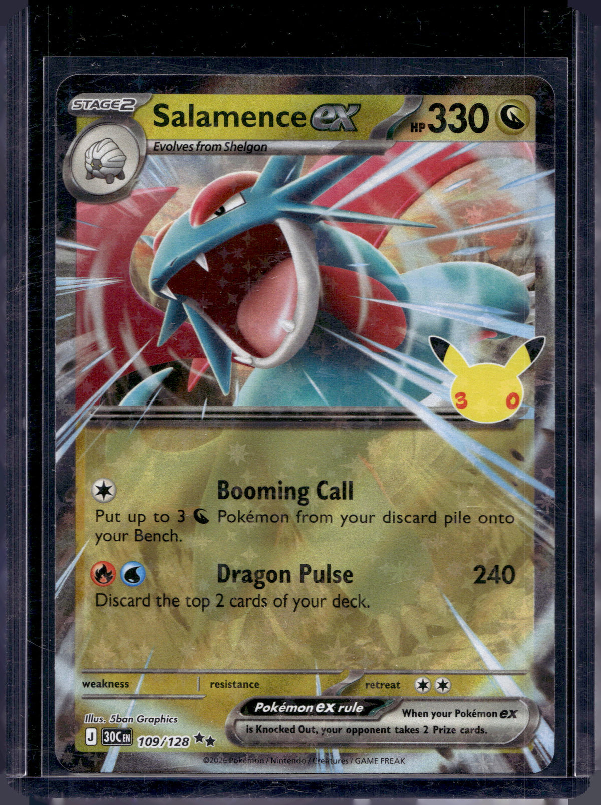 Salamence ex (30th Anniversary) 109/128 Raw