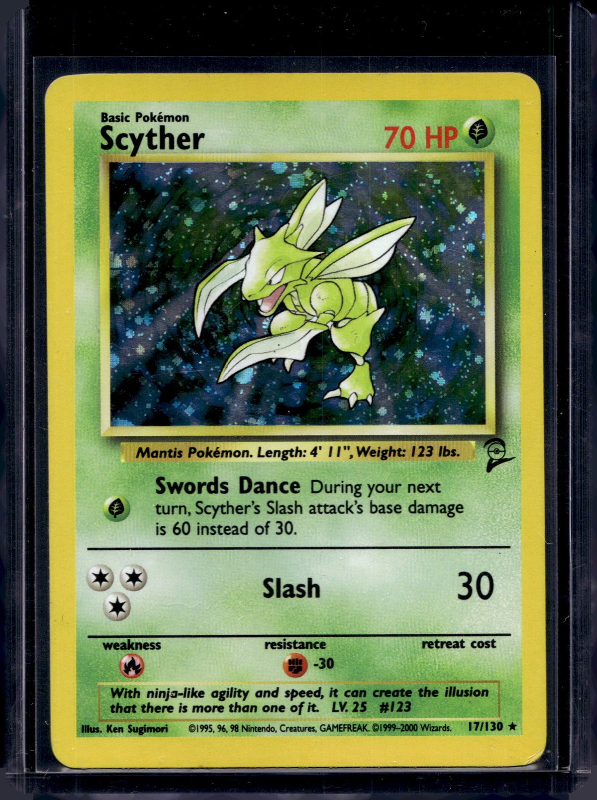 Scyther (Base Set 2 - Holofoil) 17/130 Raw