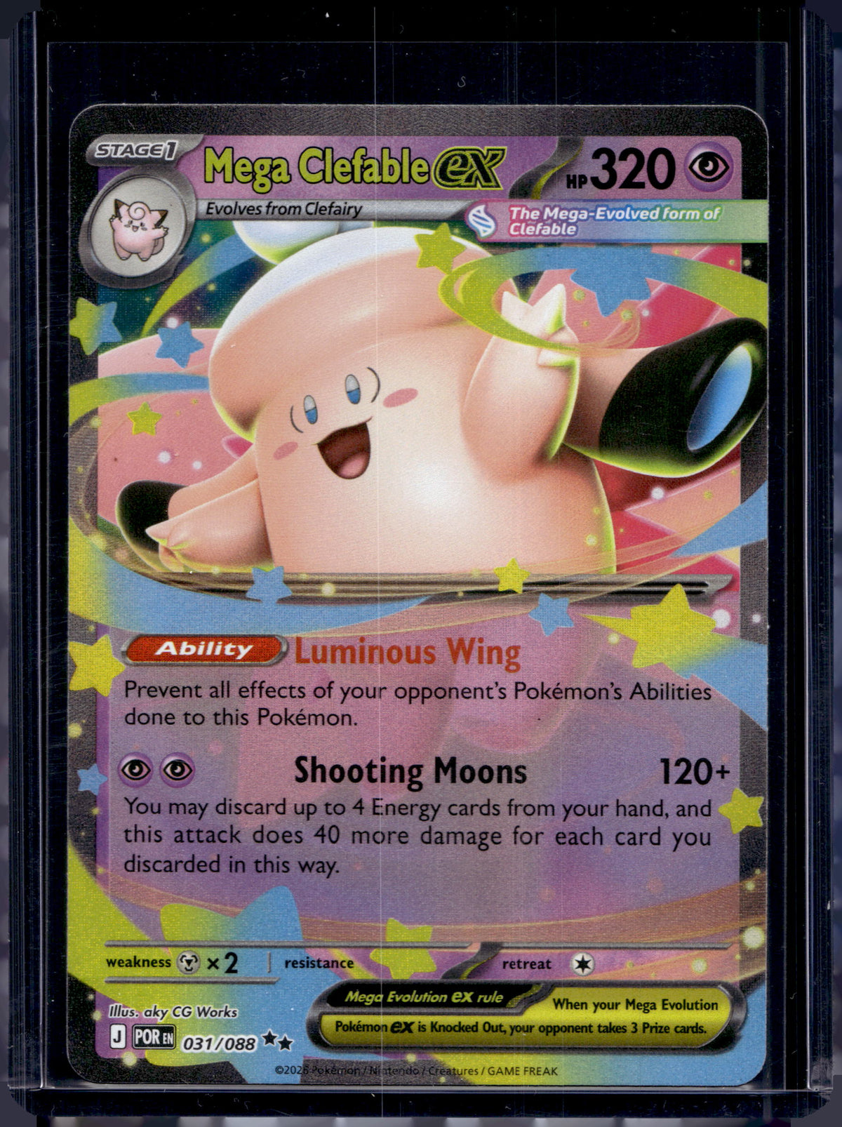 Mega Clefable ex 031/088 Raw RookieLegends