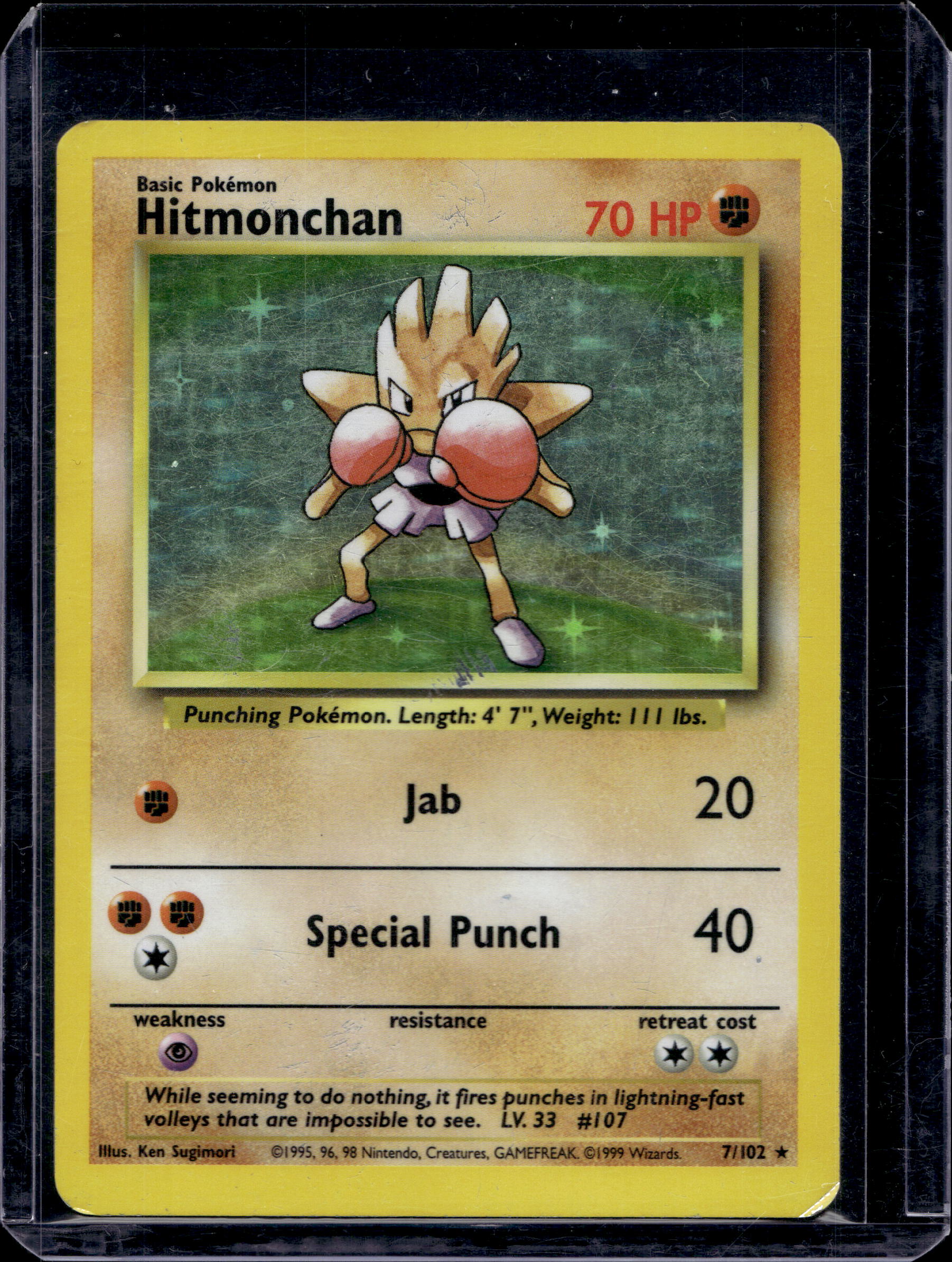 Hitmonchan - Base Set Unlimited 7/102 Raw RookieLegends