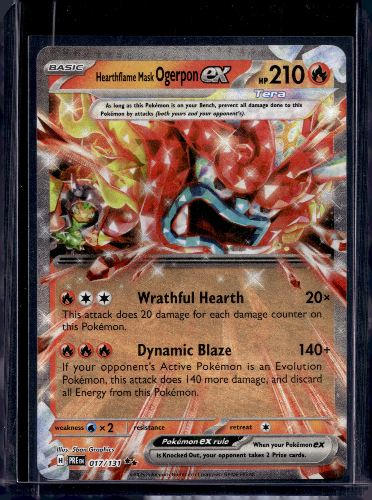 Hearthflame Mask Ogerpon Ex 017/131 Raw