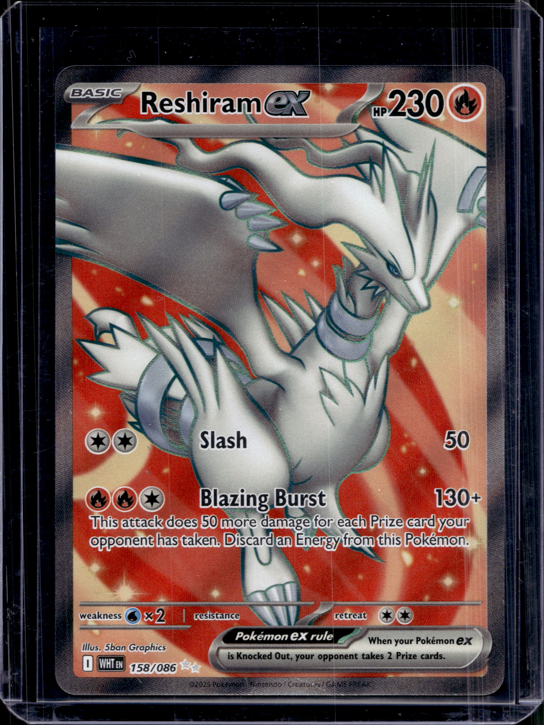 Reshiram Ex 158/086 Raw