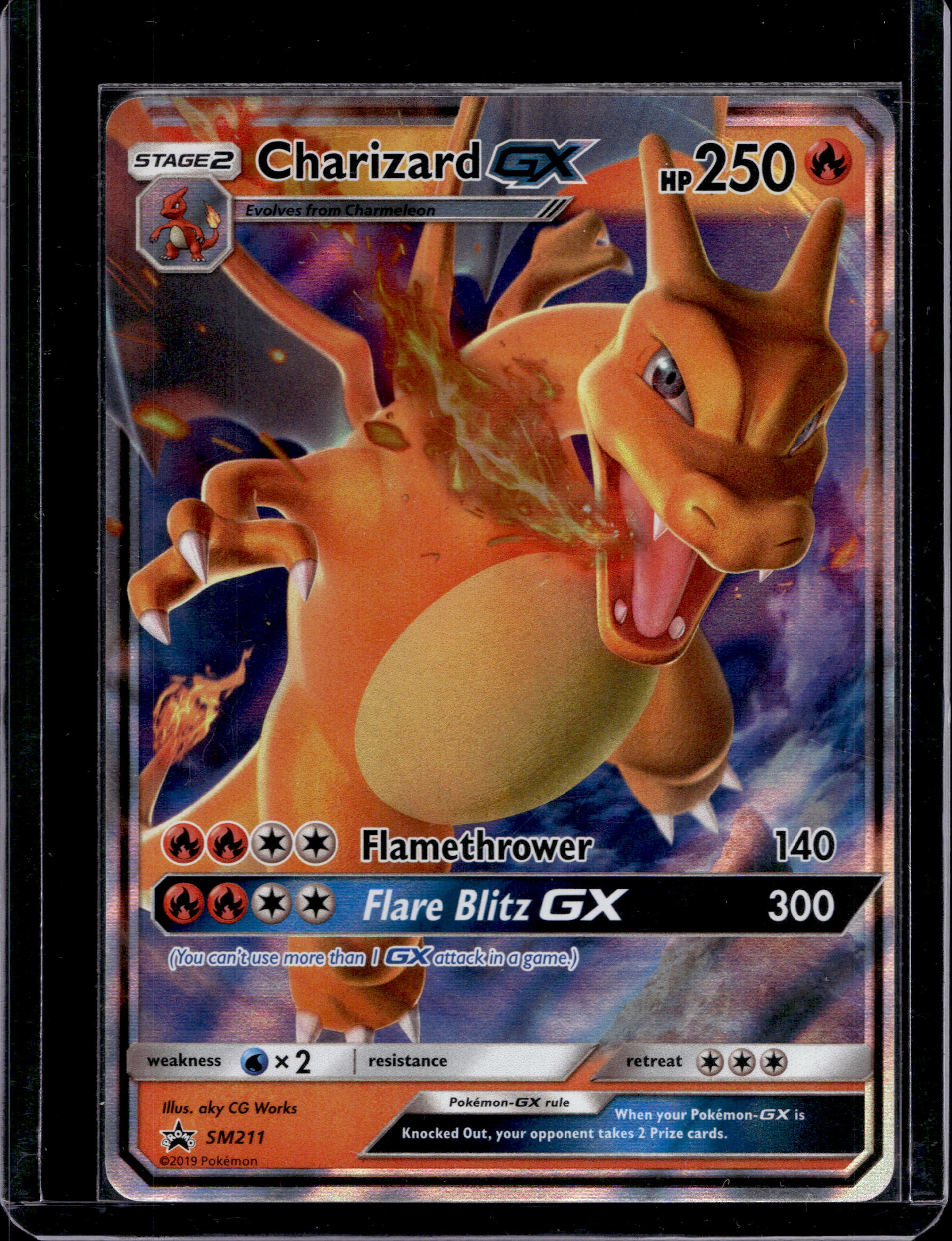 Charizard GX SM211 Raw RookieLegends