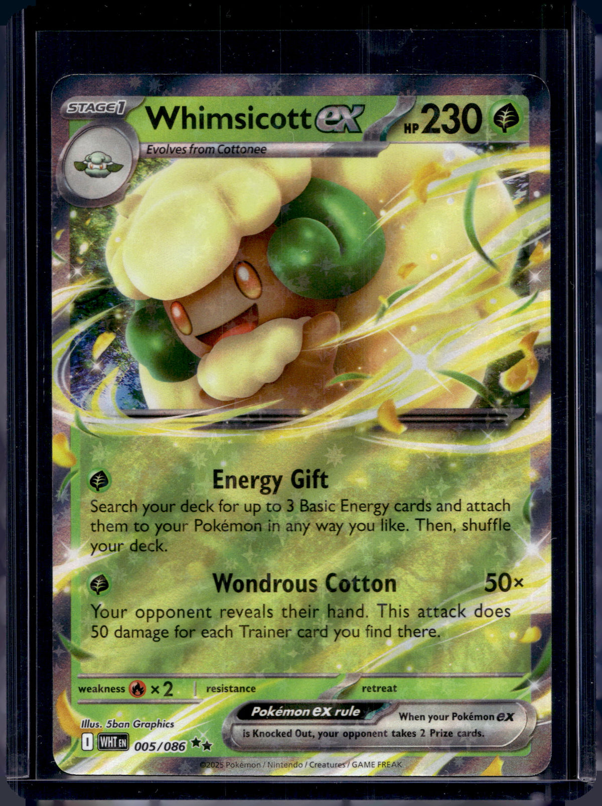Whimsicott ex 005/086 Raw RookieLegends