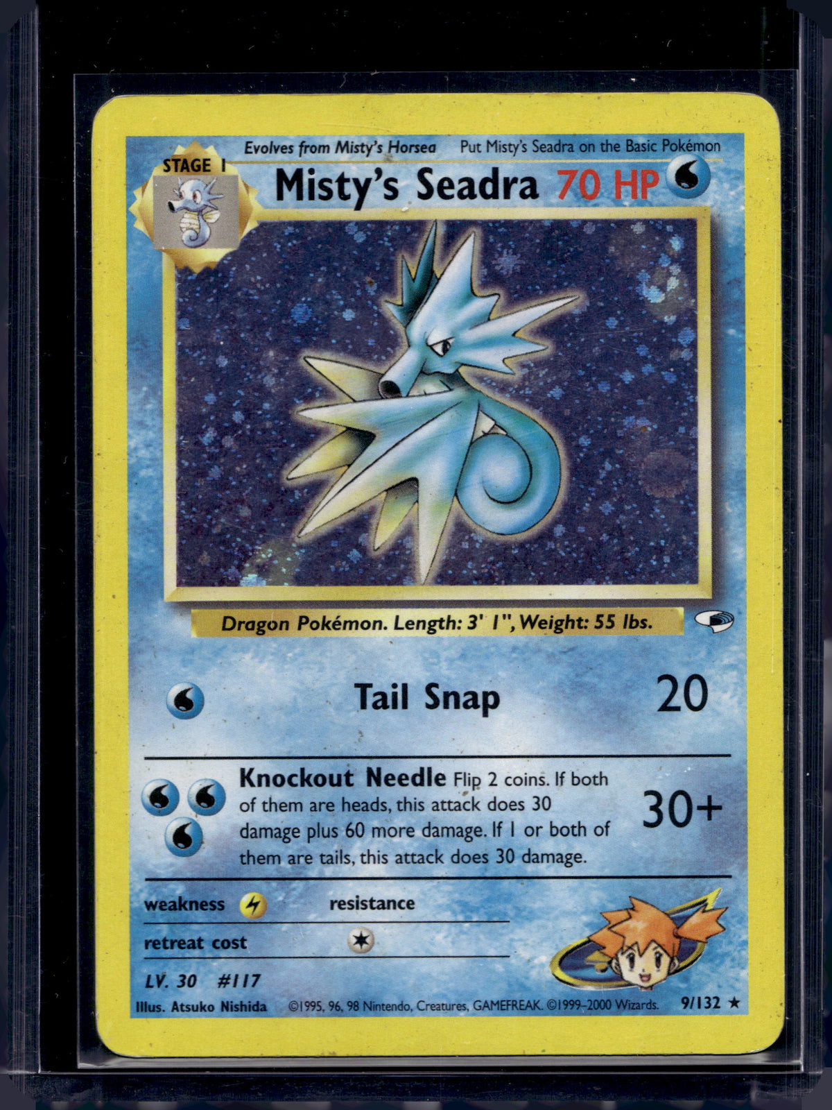 Misty's Seadra (Gym Heroes) - Holofoil - 9/132 Raw