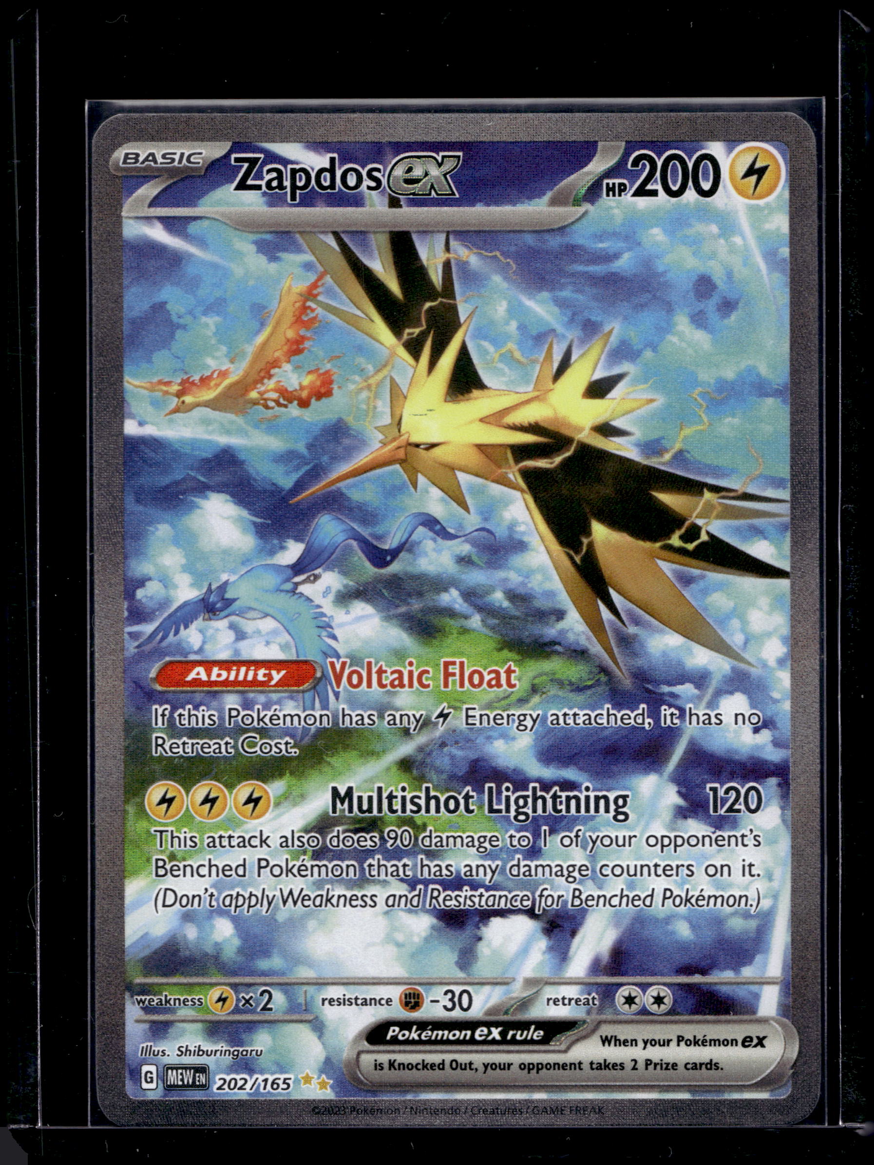 Zapdos Ex 202/165 Raw RookieLegends