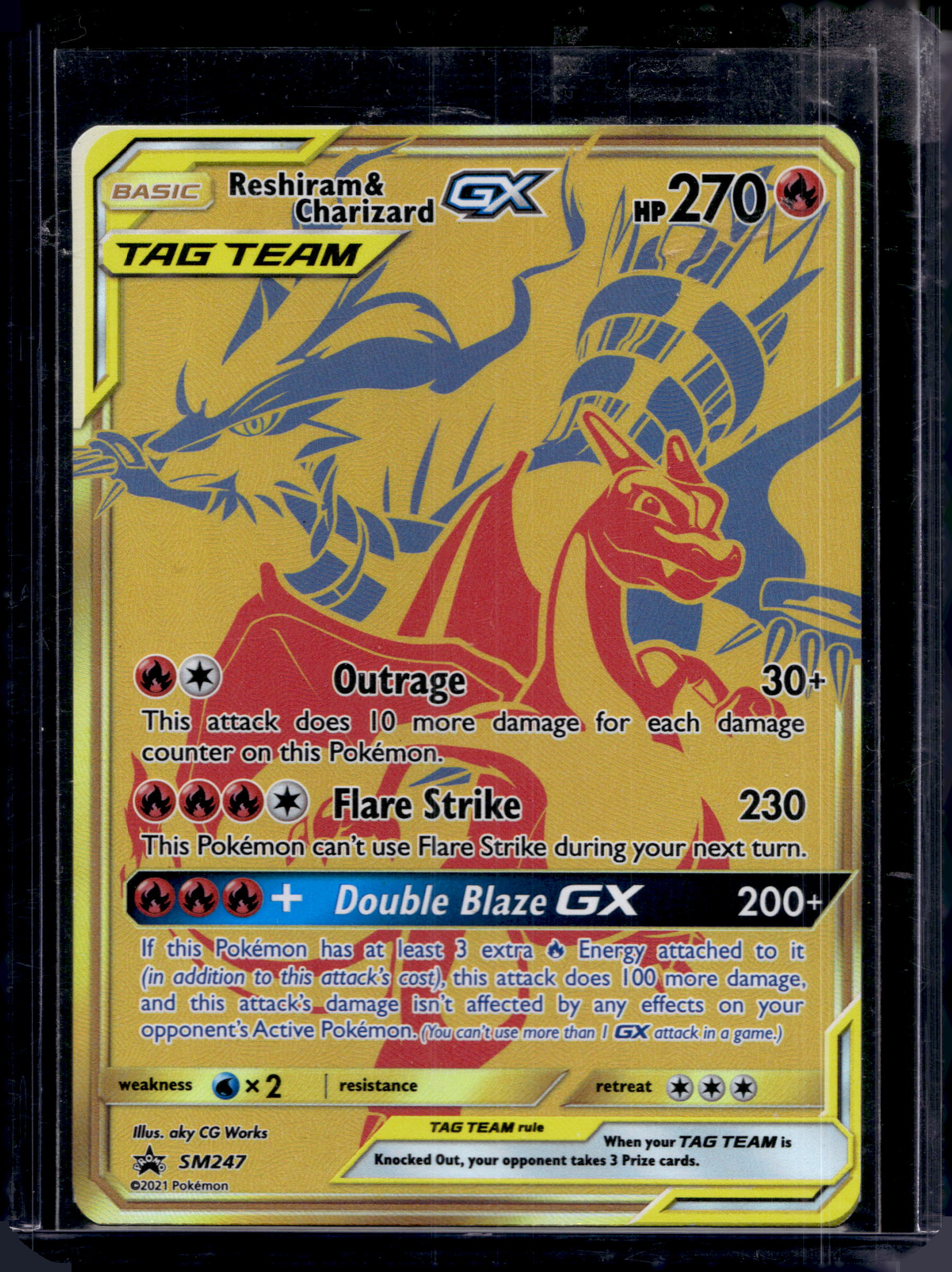 Reshiram & Charizard GX Sm247 Raw