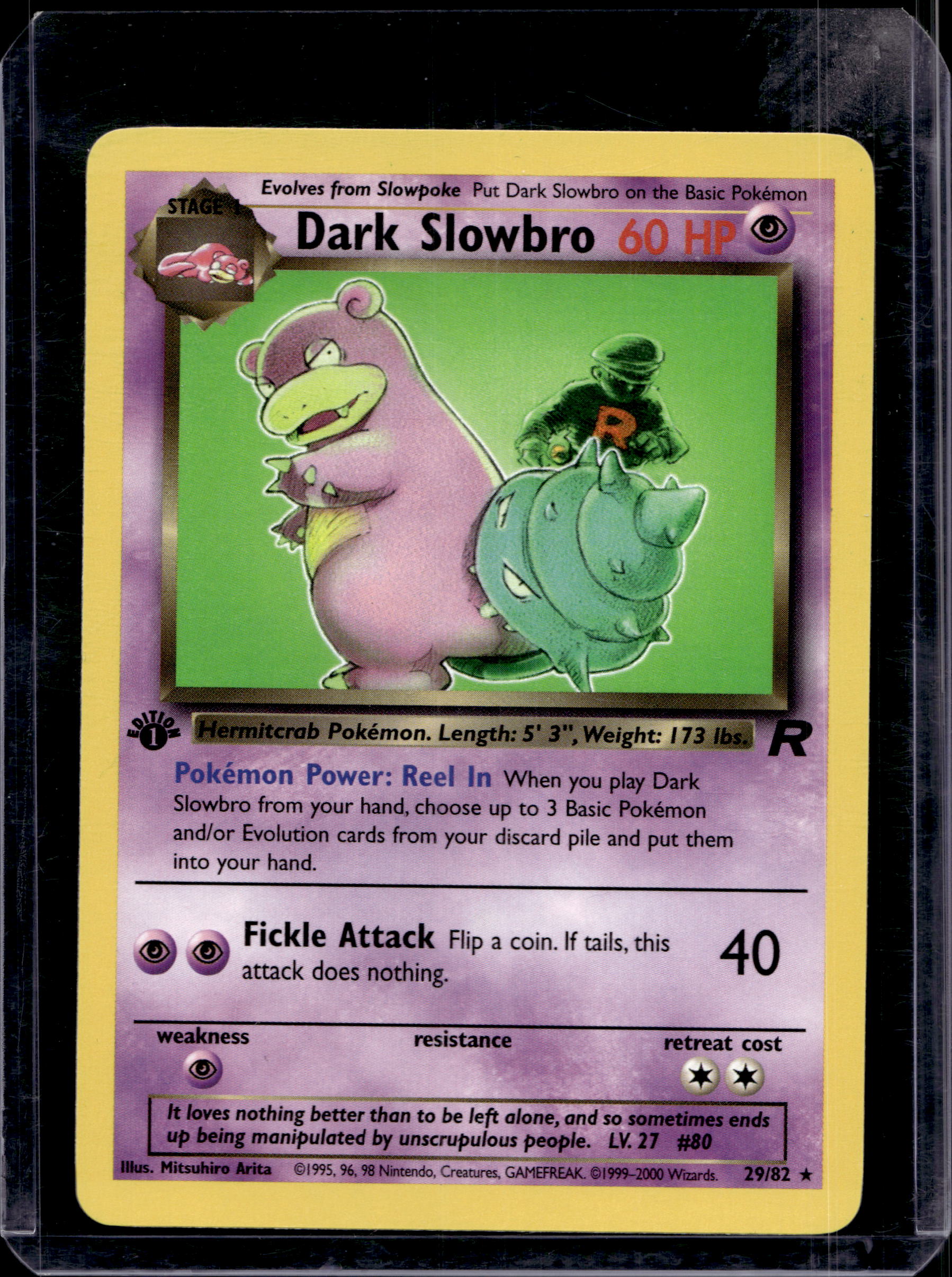 Dark Slowbro - 1st Edition - 29/82 Raw