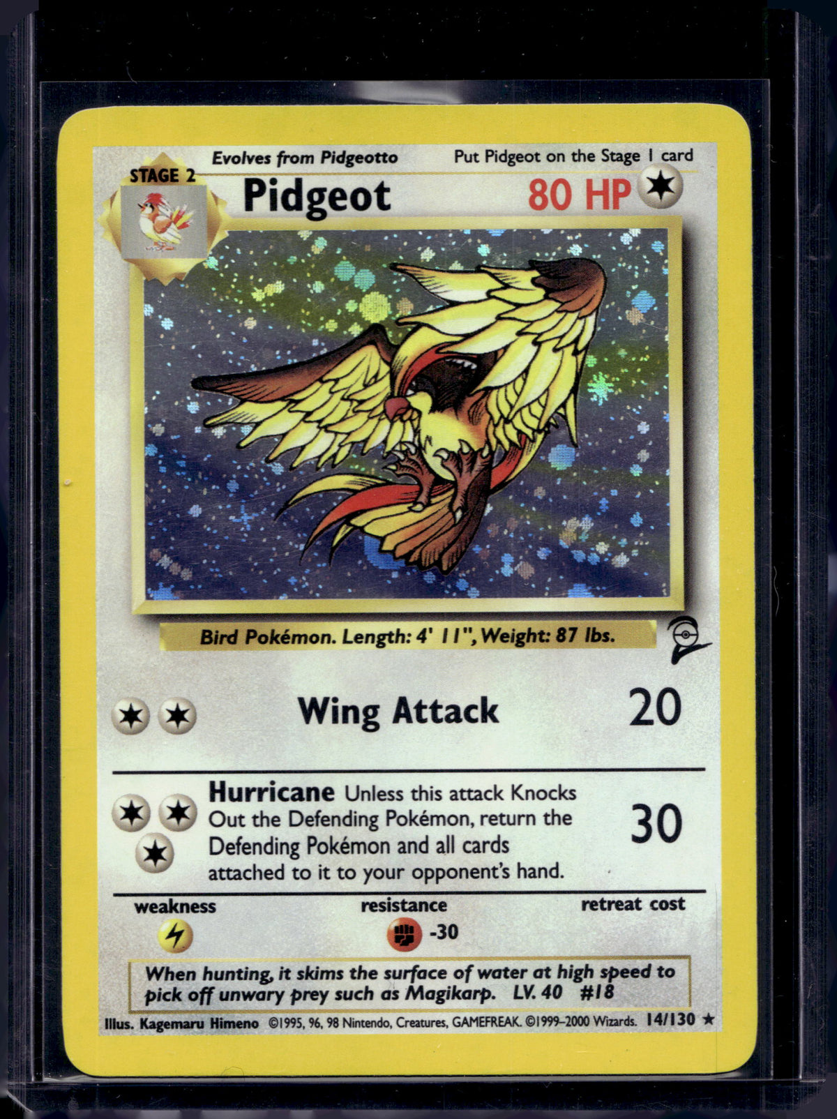 Pidgeot (Base Set 2 - Holofoil) 14/130 Raw
