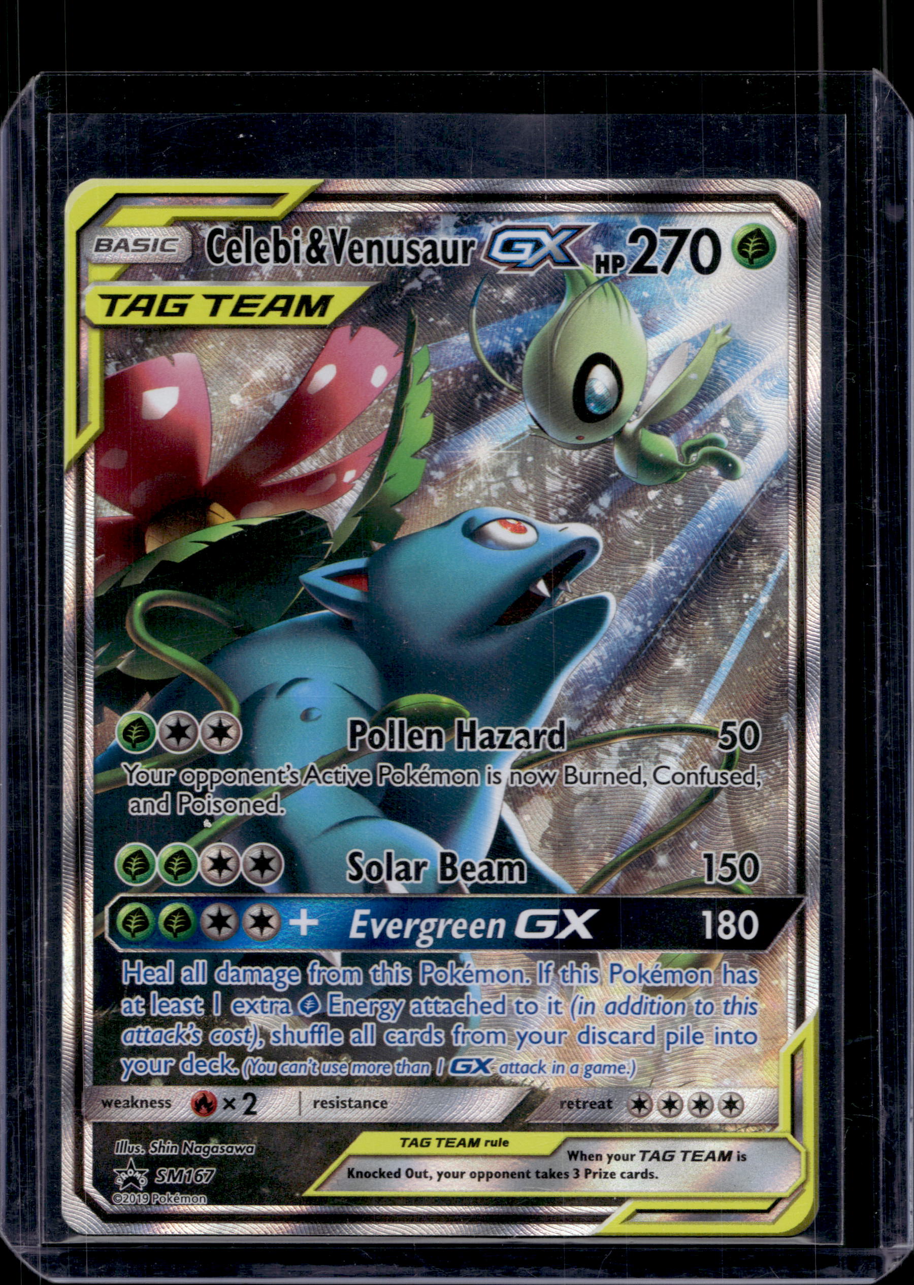 Celebi & Venusaur GX SM167 Raw RookieLegends