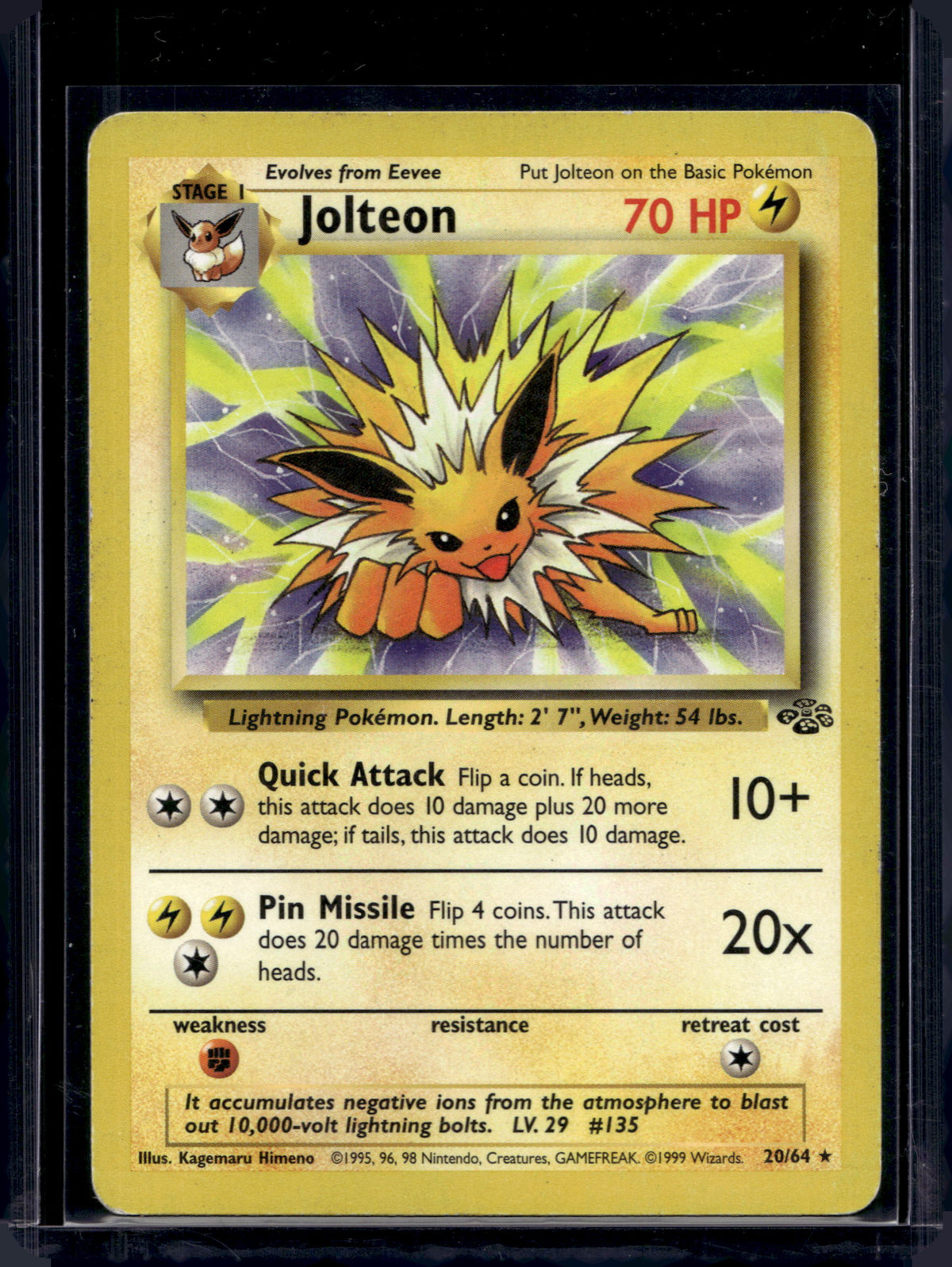 Jolteon (Jungle - Unlimited) 20/64 Raw
