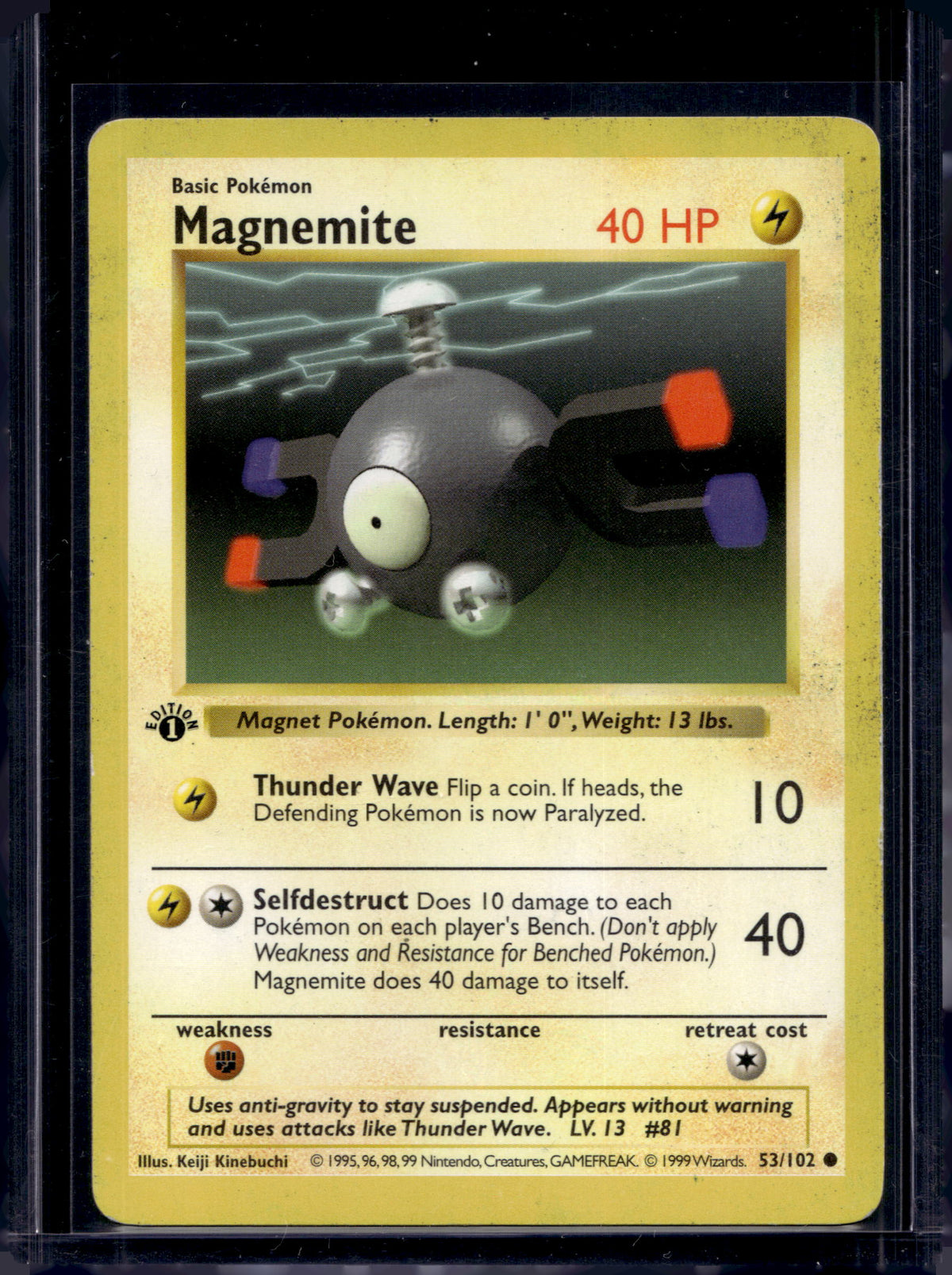 Magnemite (Base Set -1 St Edition & Shadowless - Common) 53/102 Raw