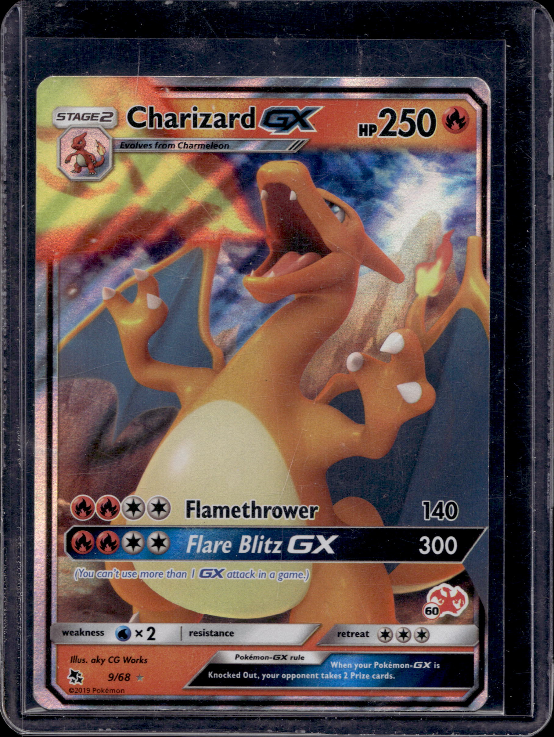 Charizard Gx 9/68 Raw RookieLegends